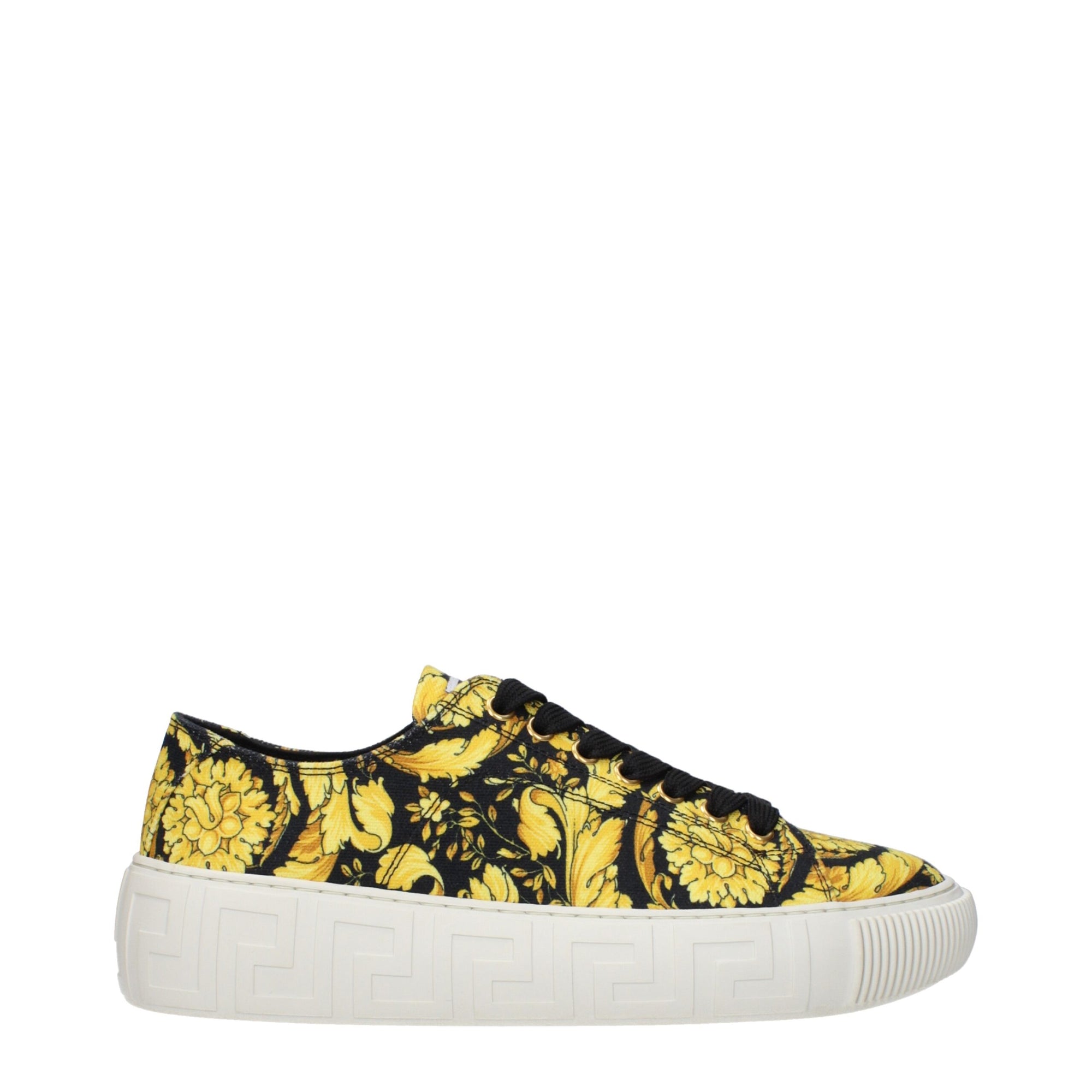 Versace Gold Fabric Sneakers