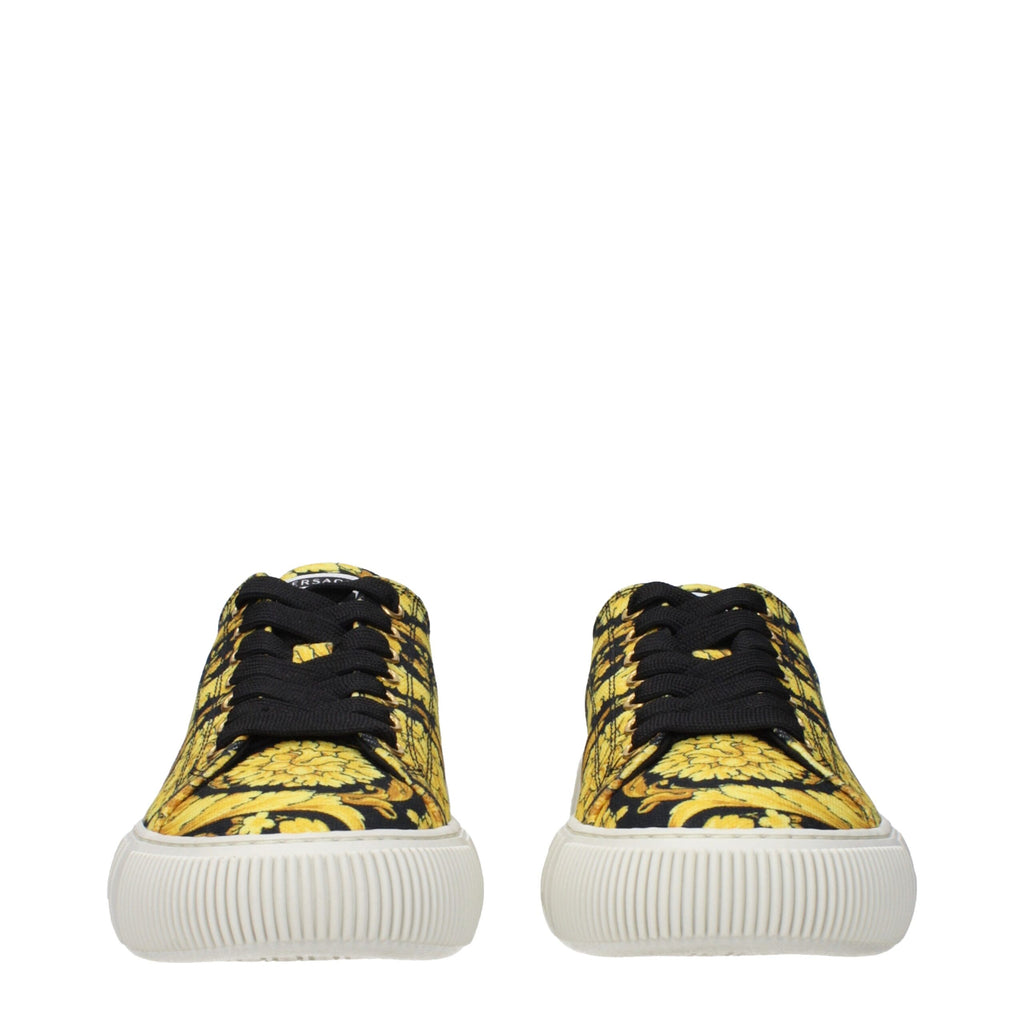 Versace Gold Fabric Sneakers