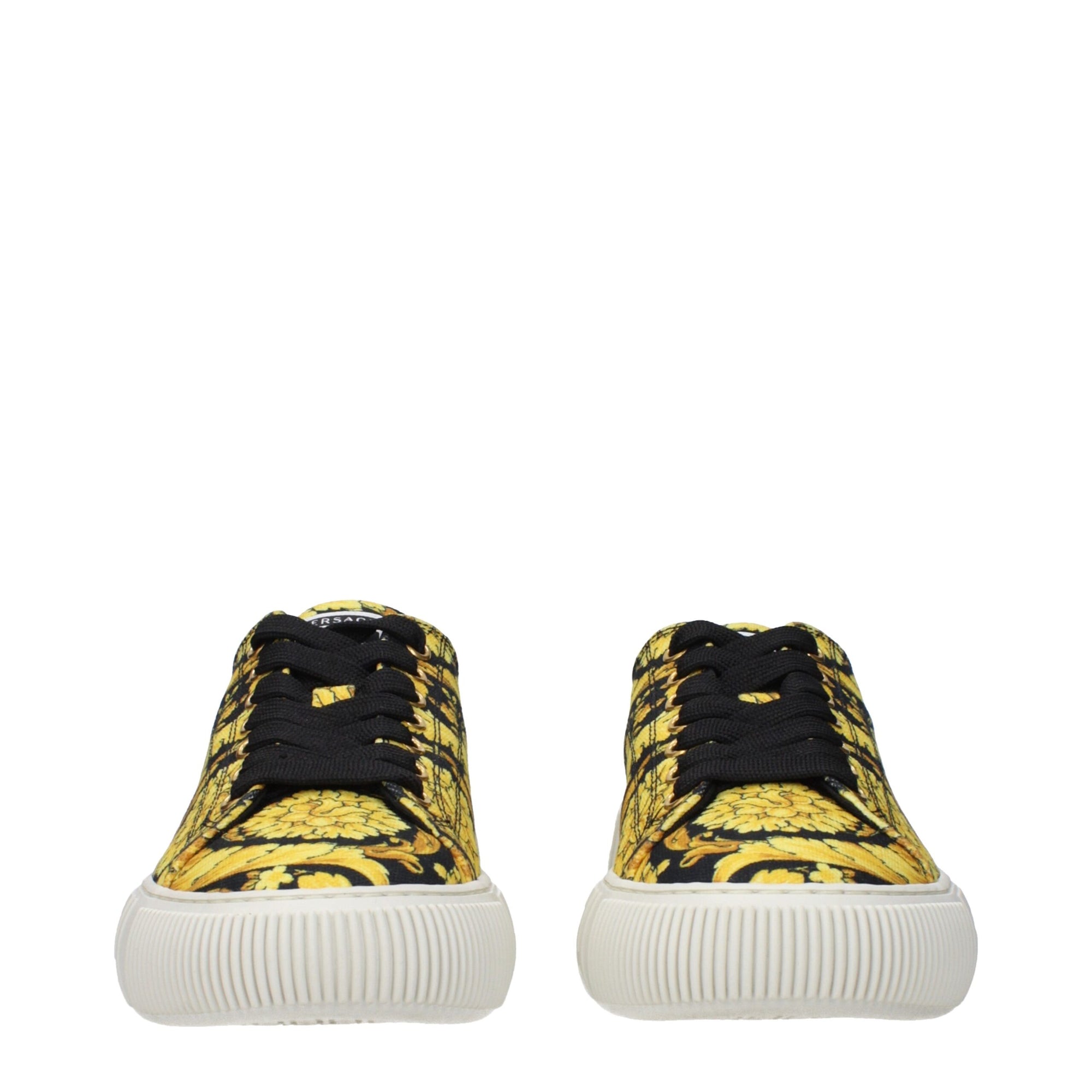 Versace Gold Fabric Sneakers