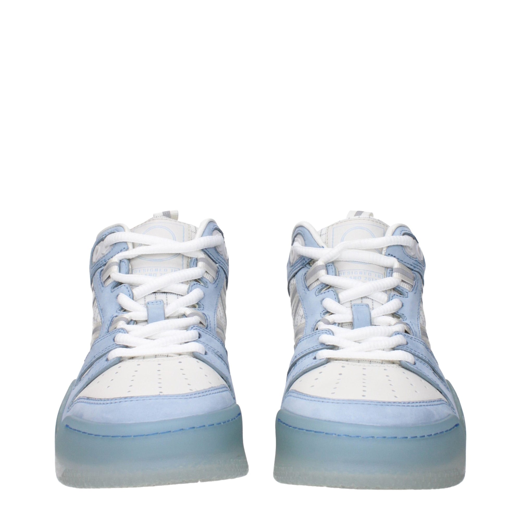Moncler White Leather High Tops