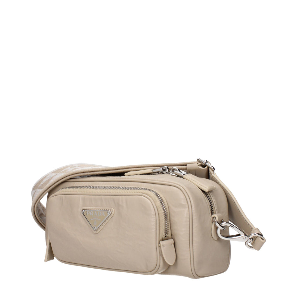 Prada Beige Leather Crossbody Bags