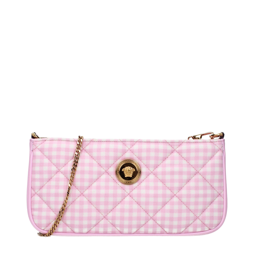 Versace Pink Fabric Shoulder Bags