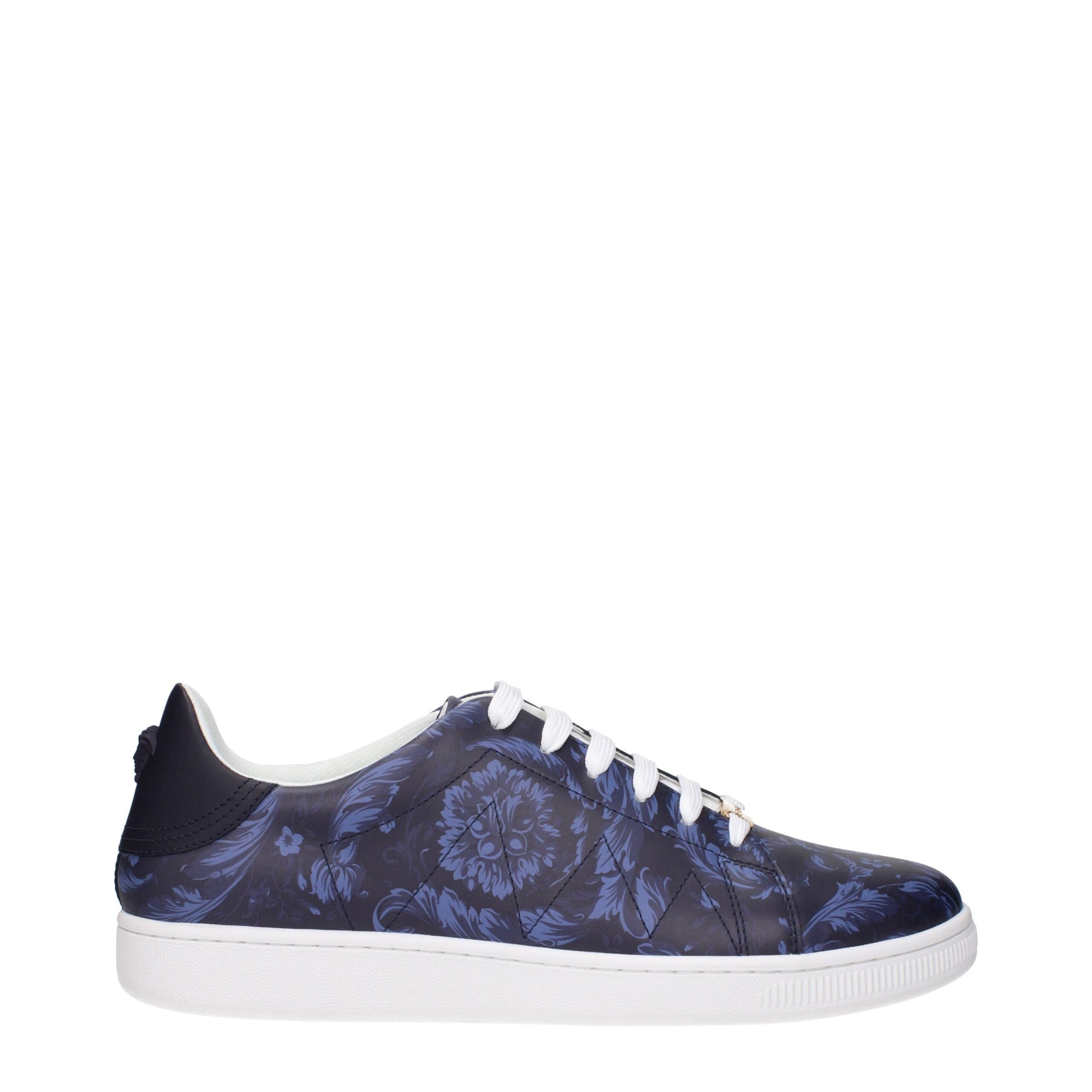 Versace Blue Leather Low Tops