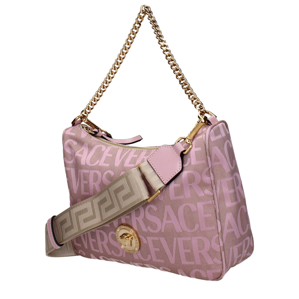 Versace Beige Fabric Handbags