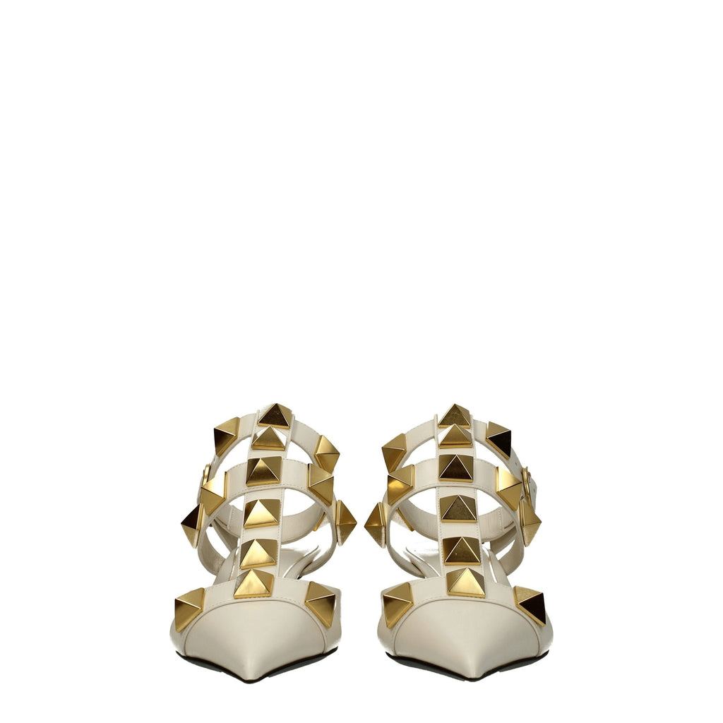 Valentino Garavani Beige Leather Stiletto Heels Sandals