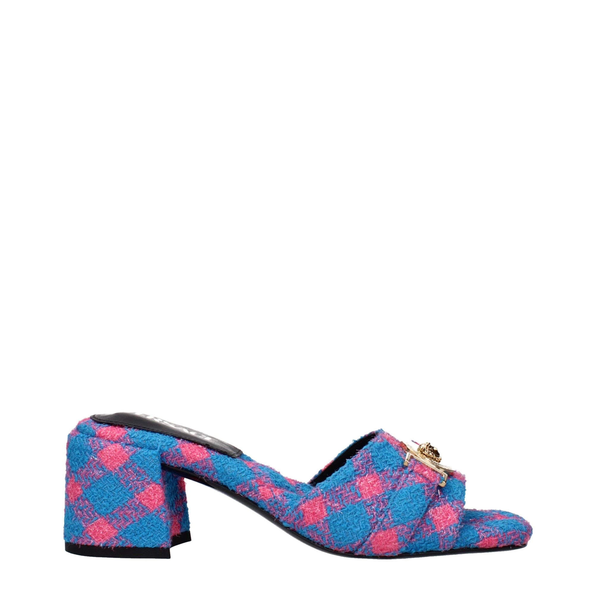 Versace Blue Fabric Platforms