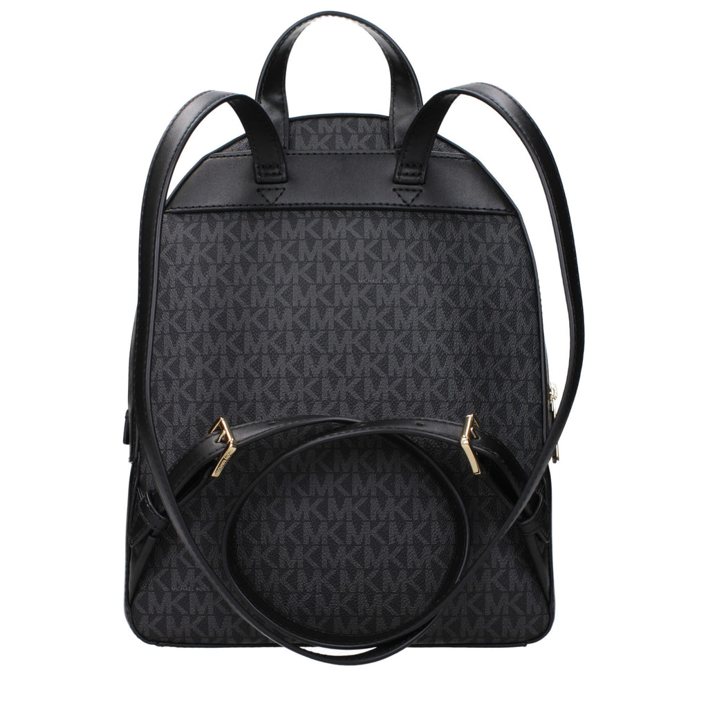 Michael Kors Black Fabric Backpacks