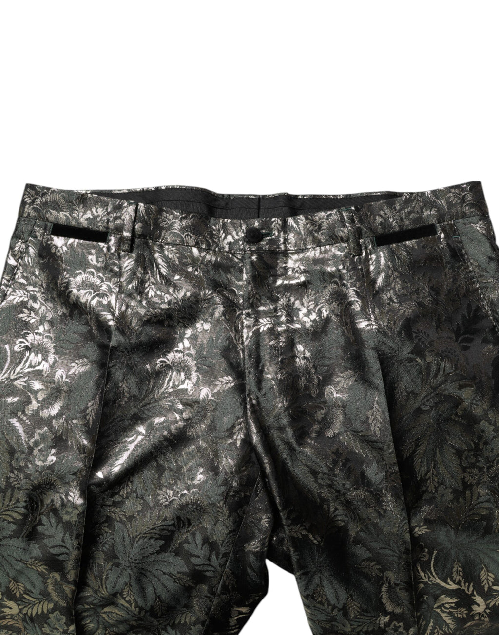 Dolce & Gabbana Metallic Floral Jacquard Silk 2 Piece Suit