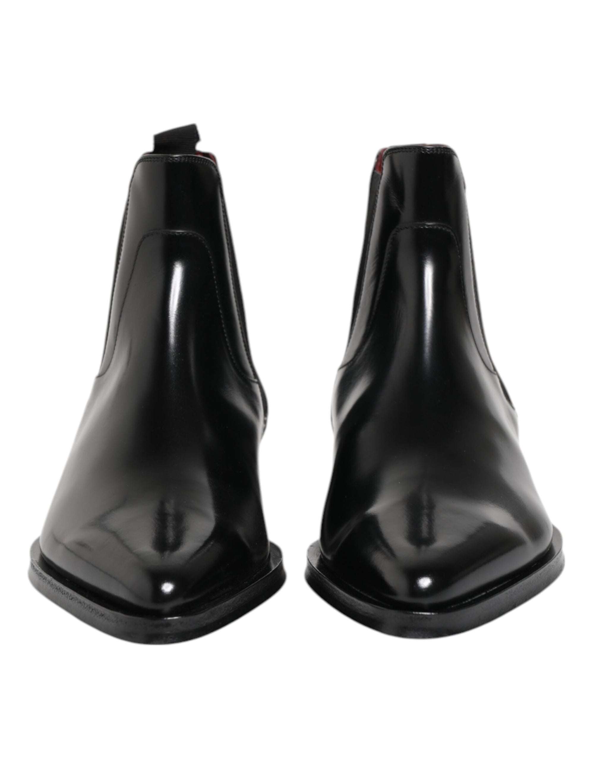 Dolce & Gabbana Black Leather MILLENIALS Mid Calf Boots Shoes