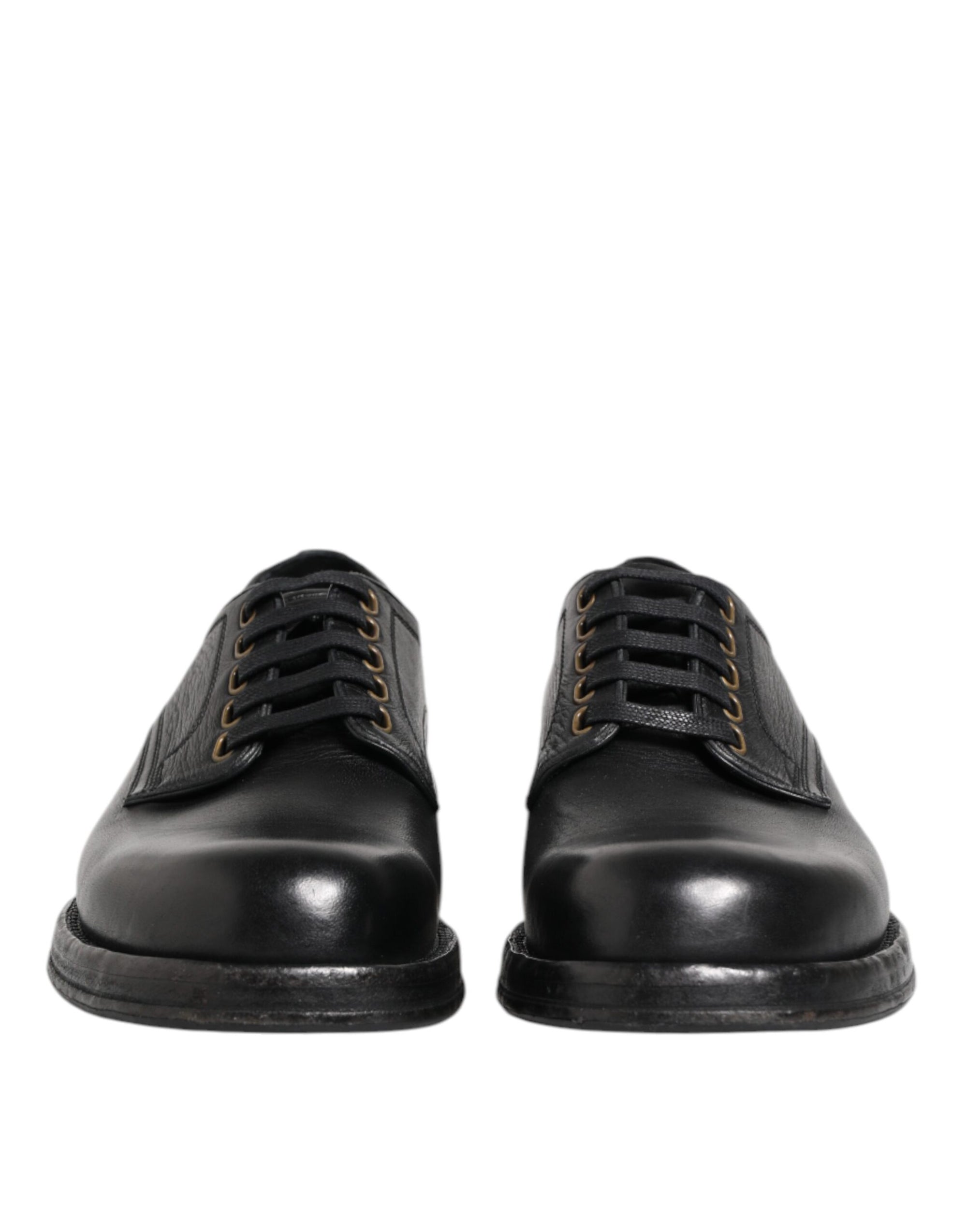 Dolce & Gabbana Black Leather Lace Up Derby Formal Shoes