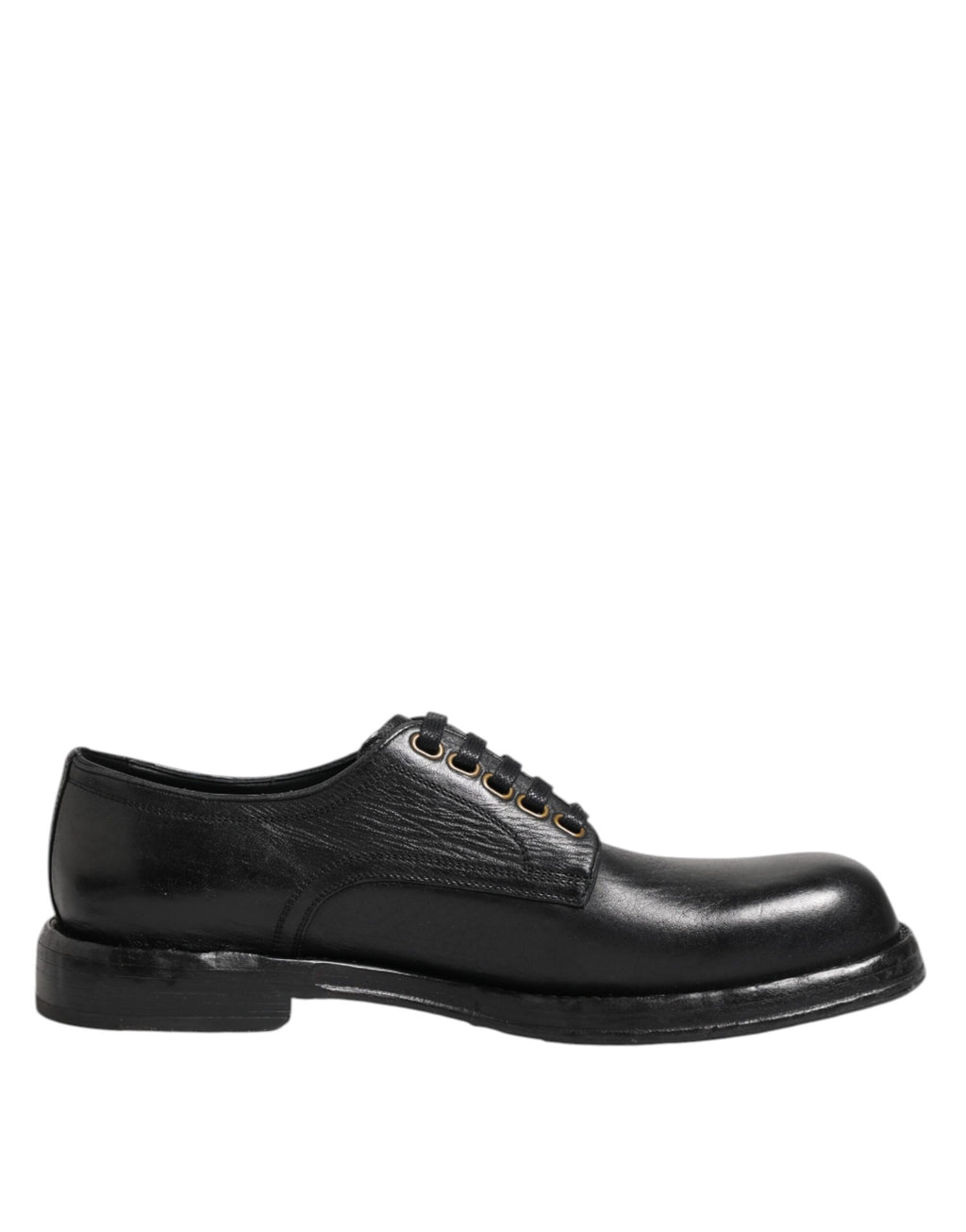Dolce & Gabbana Black Leather Lace Up Derby Formal Shoes