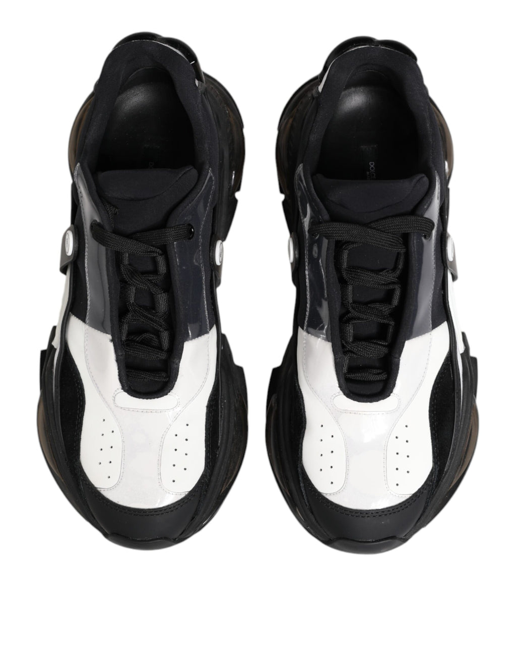 Dolce & Gabbana White Black Logo Airmaster Sneakers Shoes