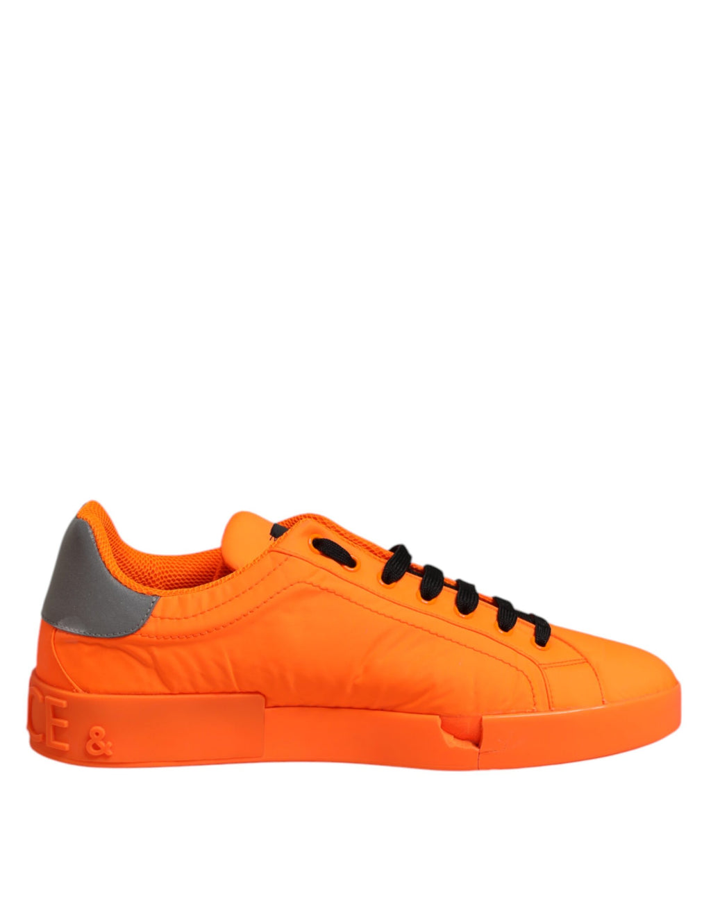 Dolce & Gabbana Orange Portofino Logo Tape Men Sneakers Shoes