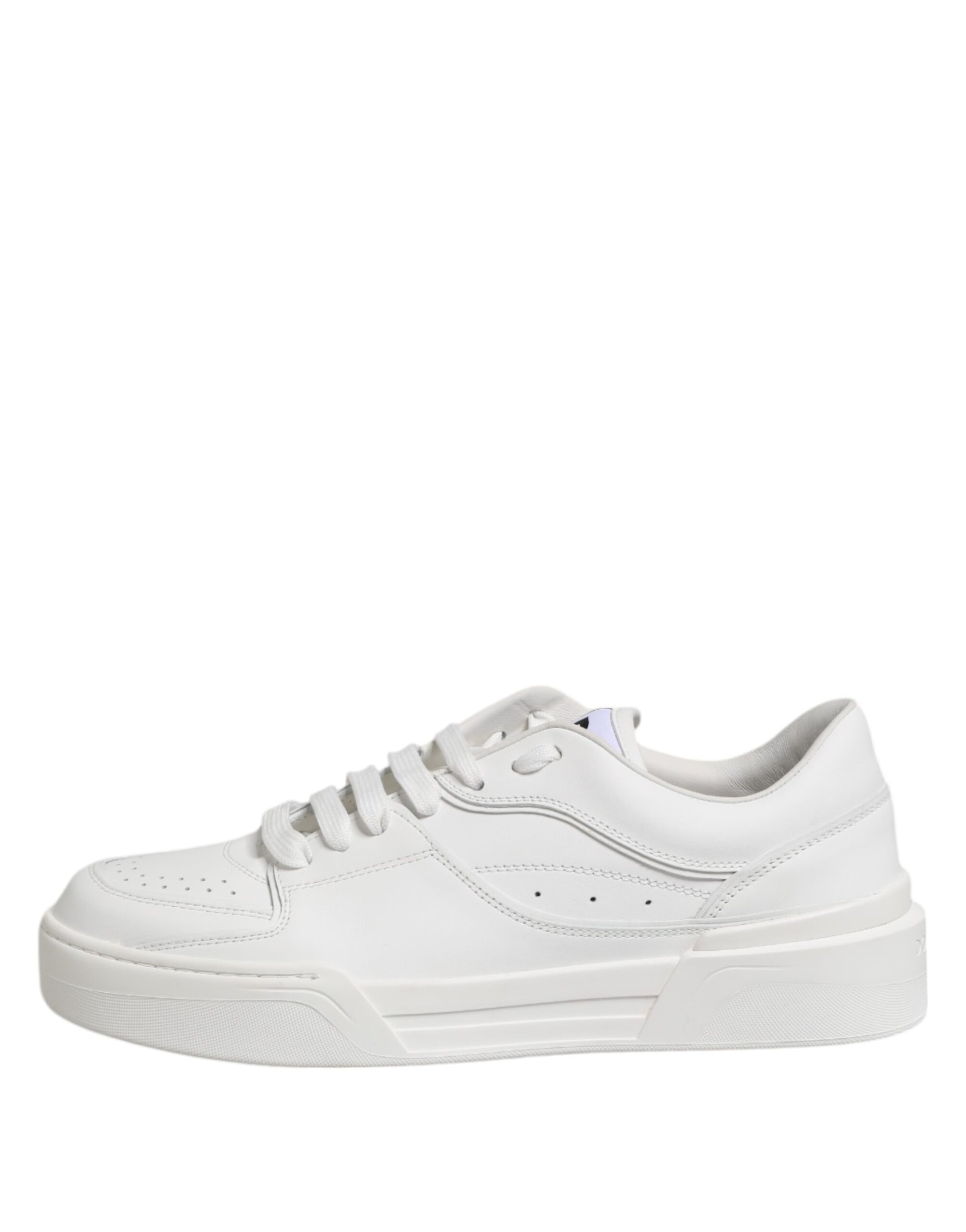Dolce & Gabbana White Miami Leather Low Top Sneakers Shoes