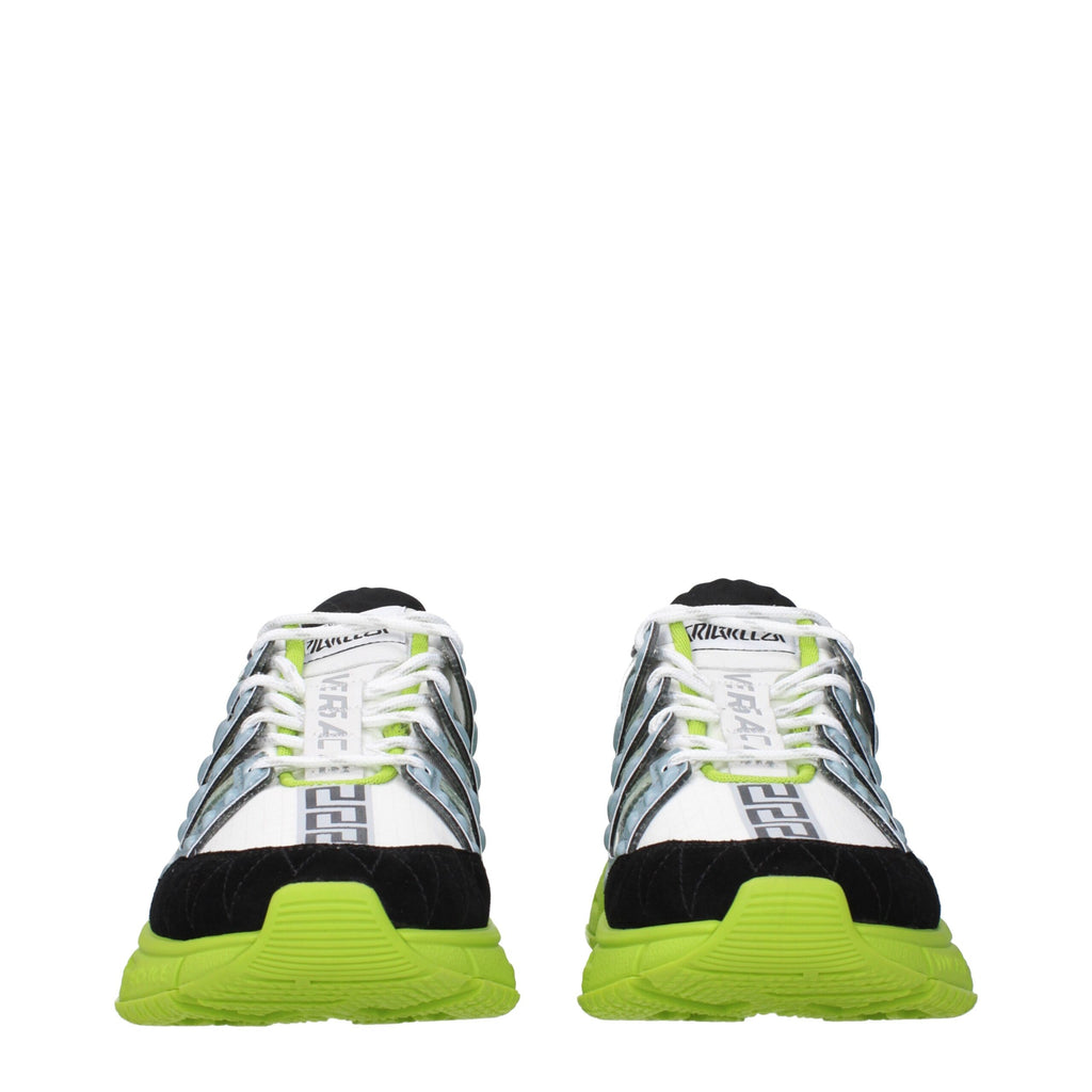 Versace White Fabric Athletic Sneakers