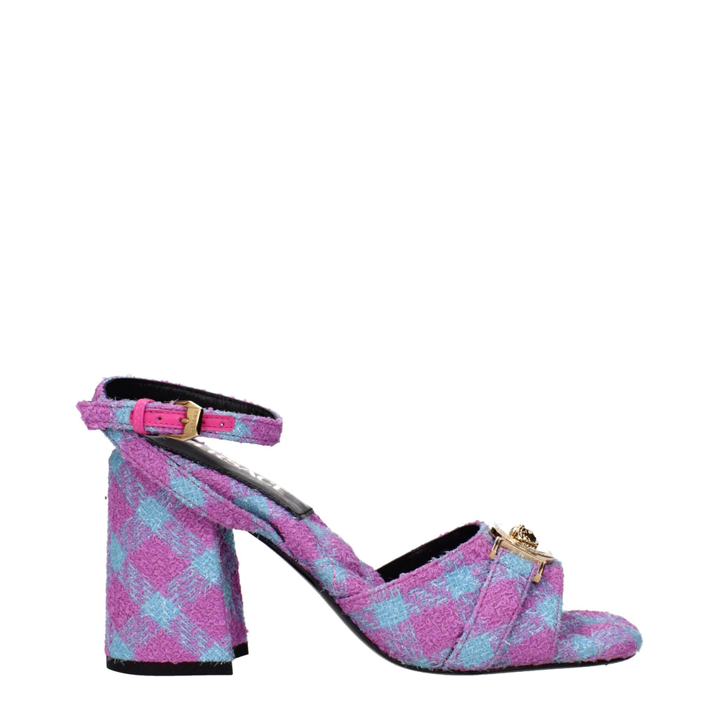 Versace Pink Fabric Platforms