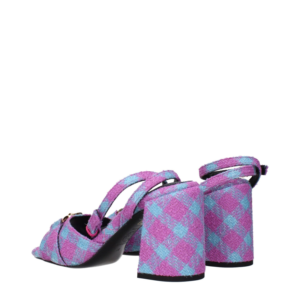 Versace Pink Fabric Platforms