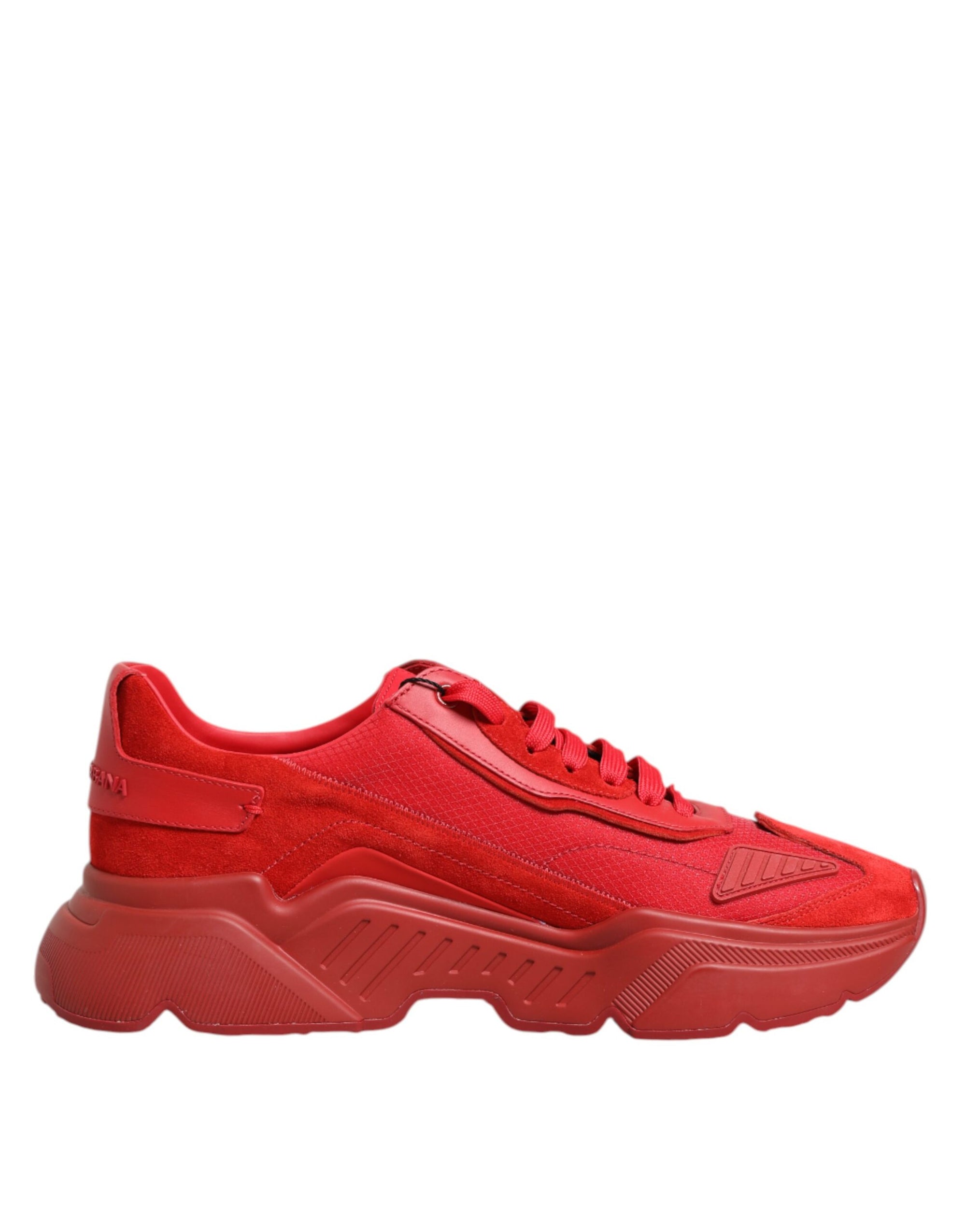 Dolce & Gabbana Red Leather Daymaster Low Top Sneakers Shoes