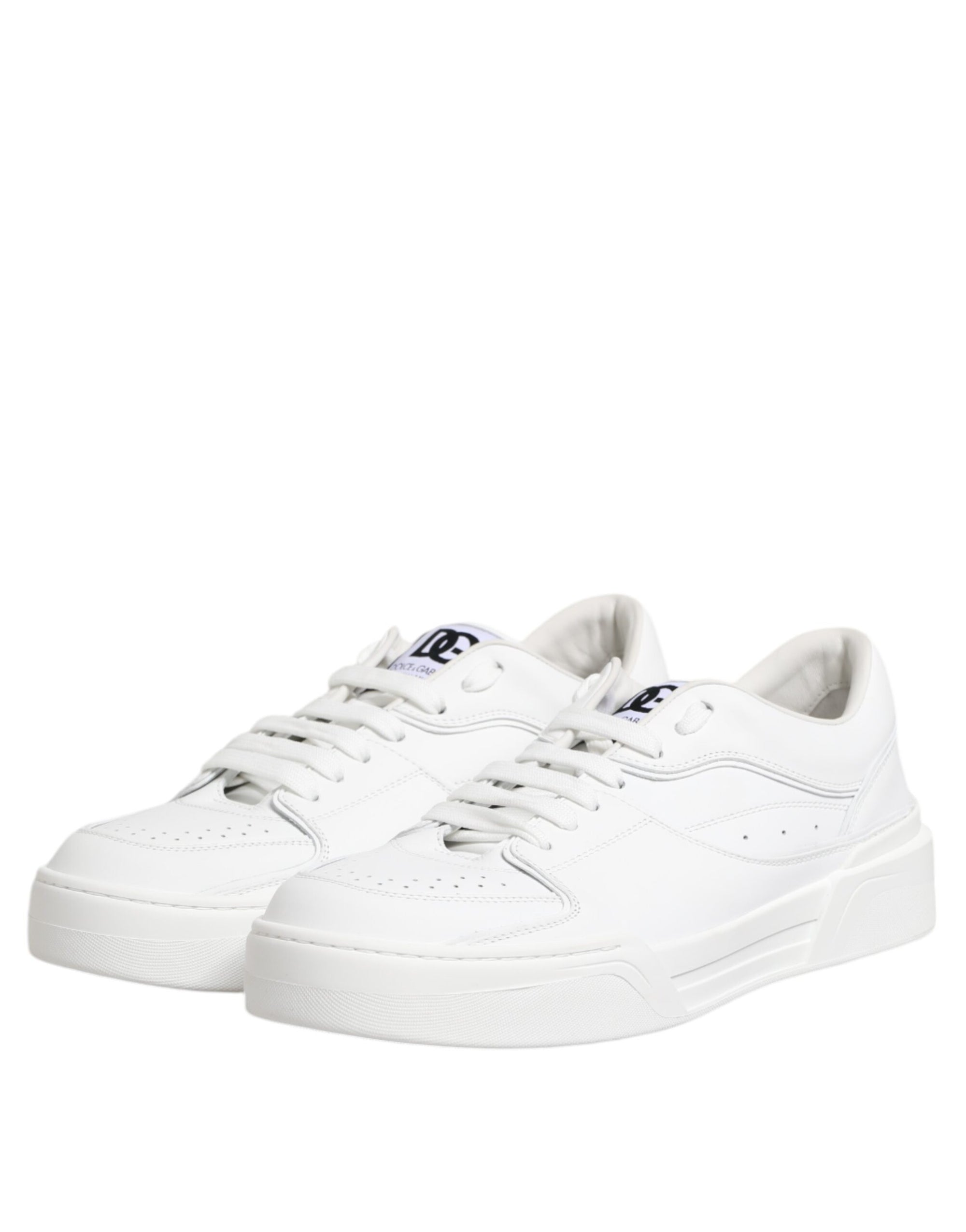 Dolce & Gabbana White Miami Leather Low Top Sneakers Shoes