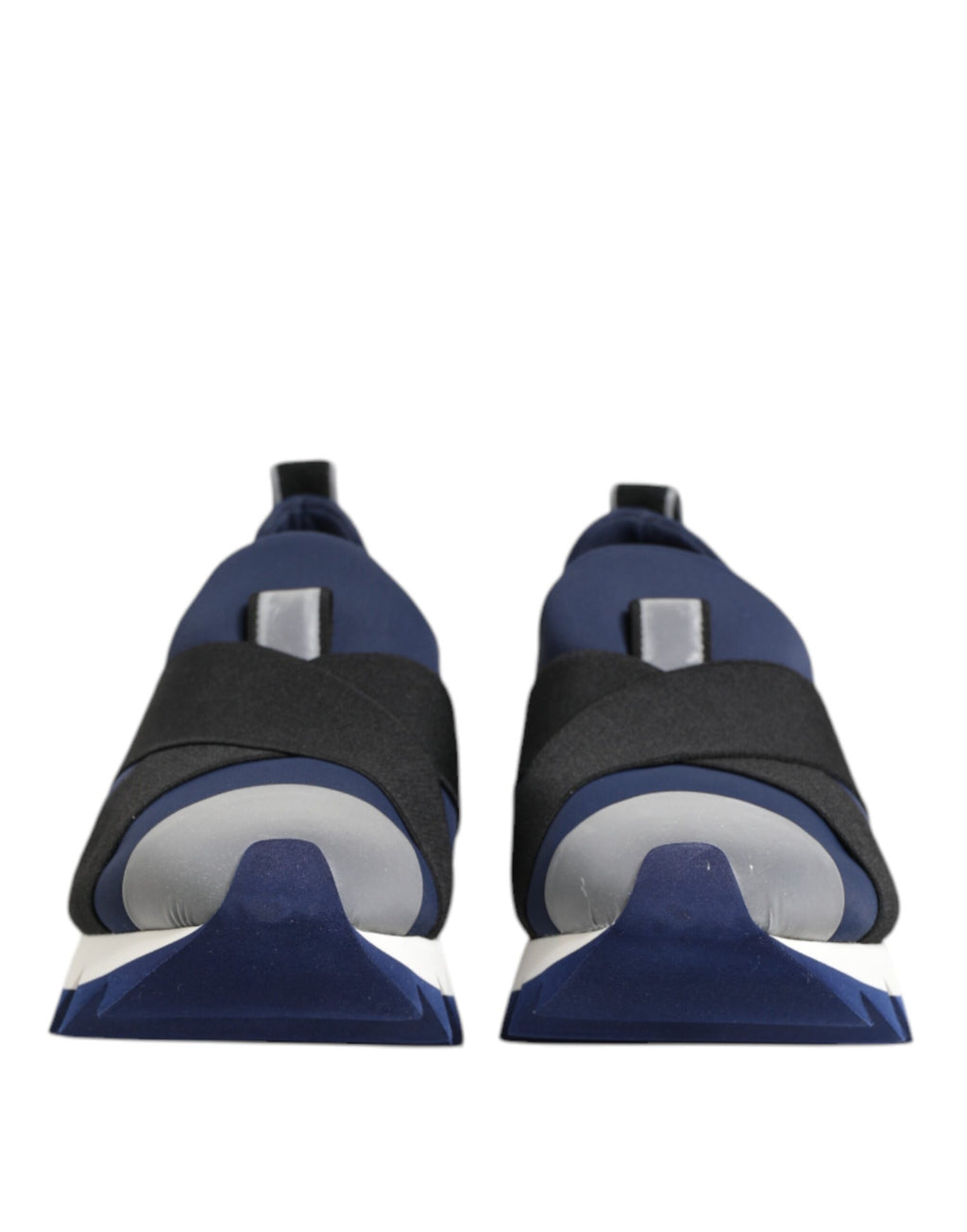 Dolce & Gabbana Blue Black Slip On Low Top Men Sneakers Shoes