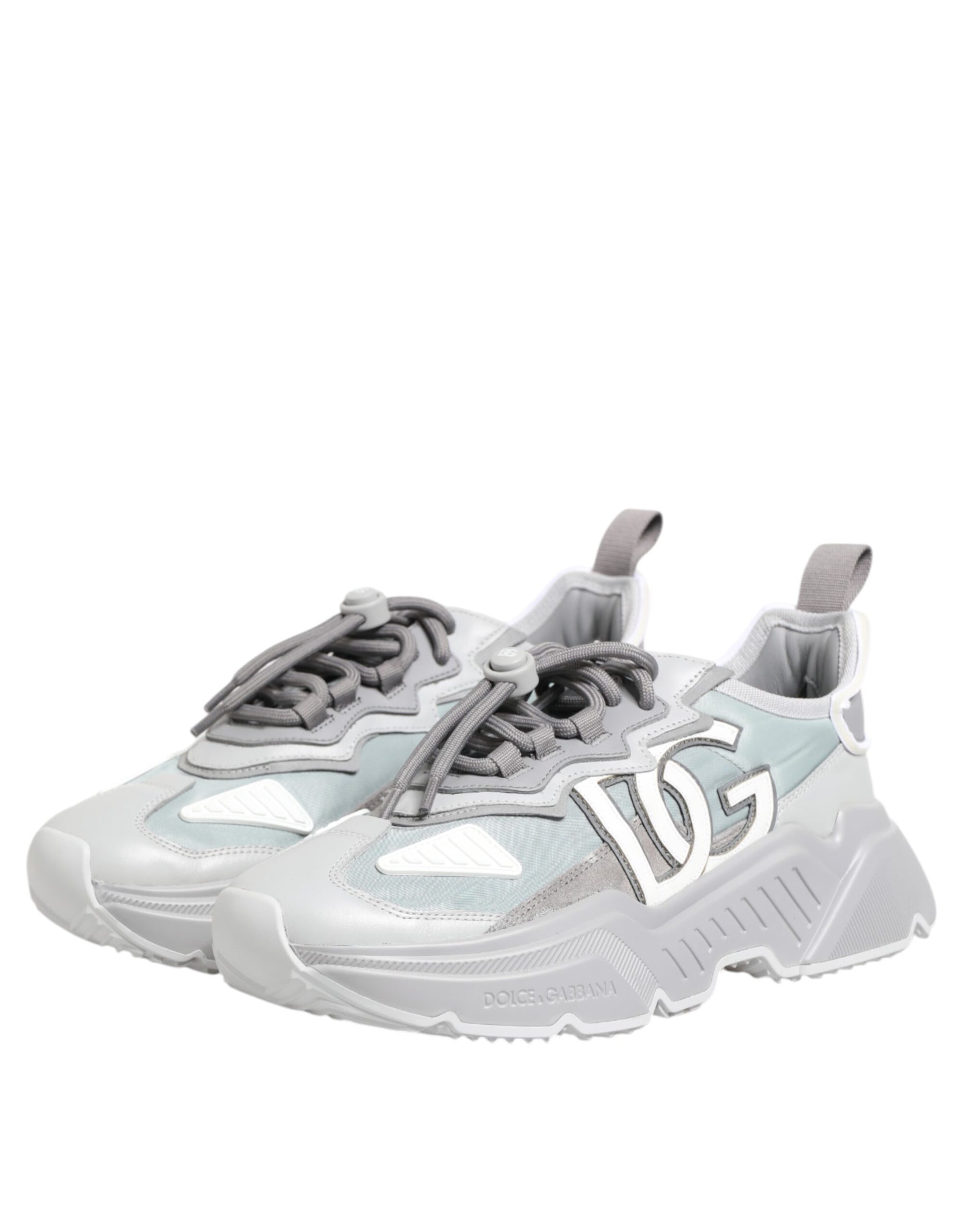 Dolce & Gabbana Gray Silver Daymaster Low Top Sneakers Shoes