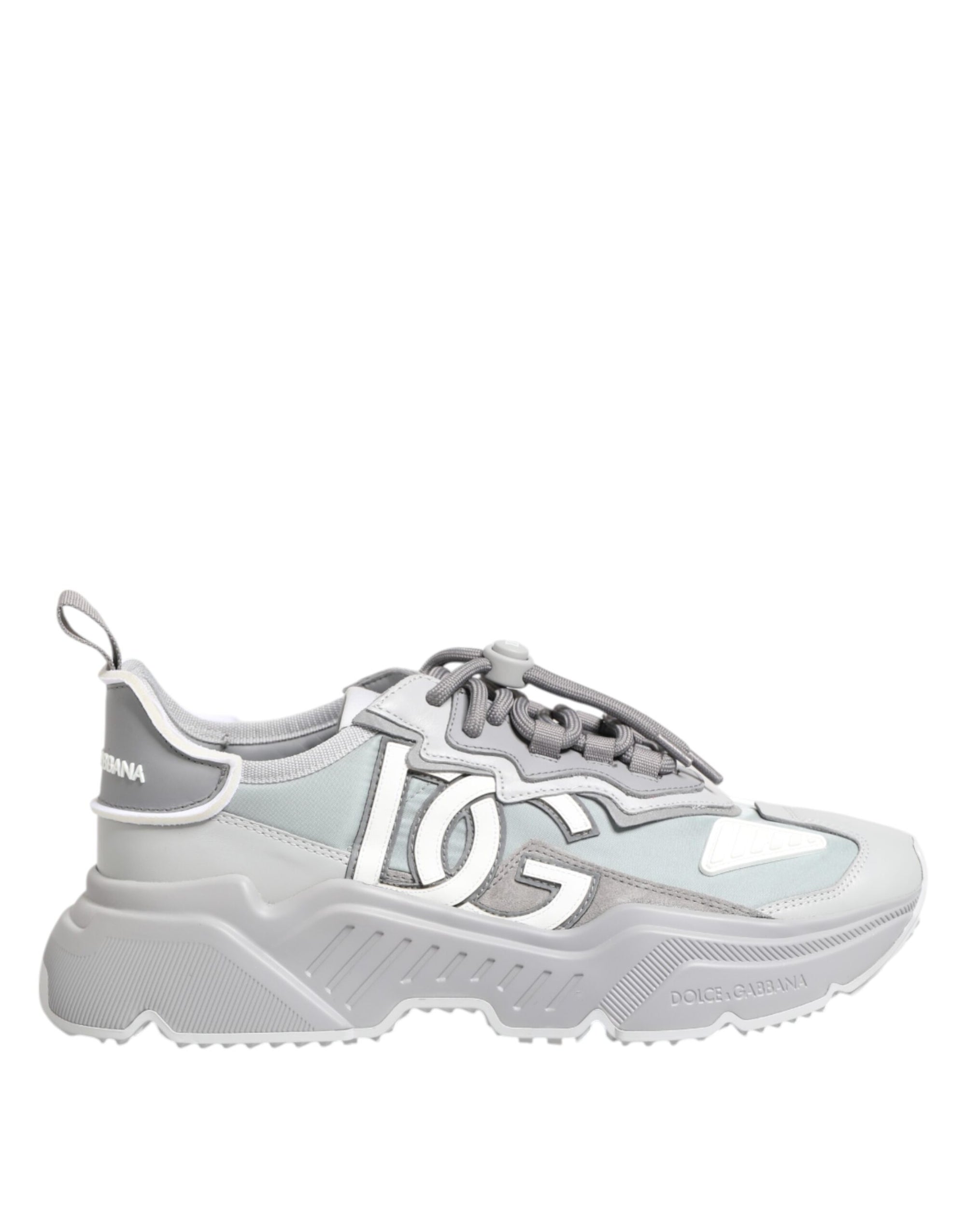 Dolce & Gabbana Gray Silver Daymaster Low Top Sneakers Shoes