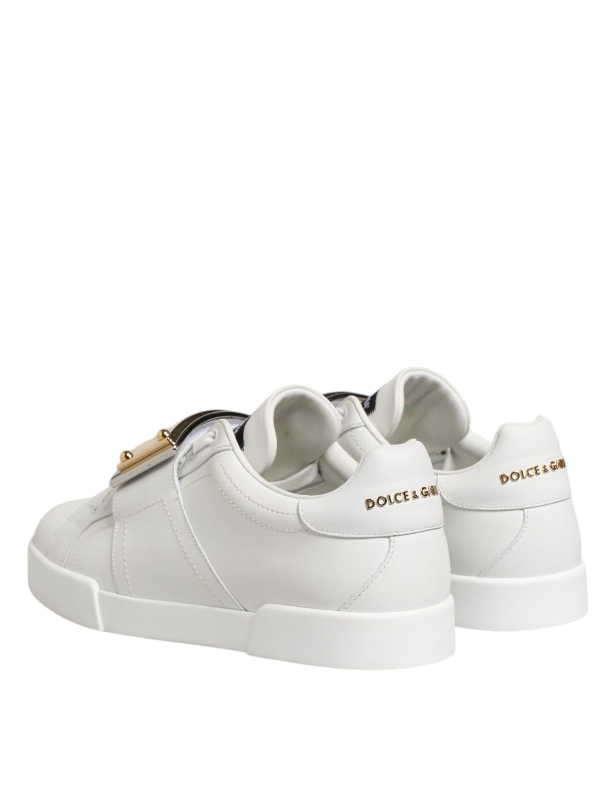 Dolce & Gabbana White Logo Plaque Low Top Men Sneakers Shoes