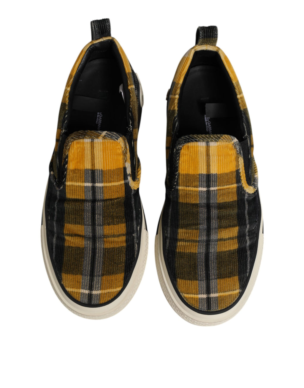 Dolce & Gabbana Multicolor Portofino Tartan Check Sneakers Shoes