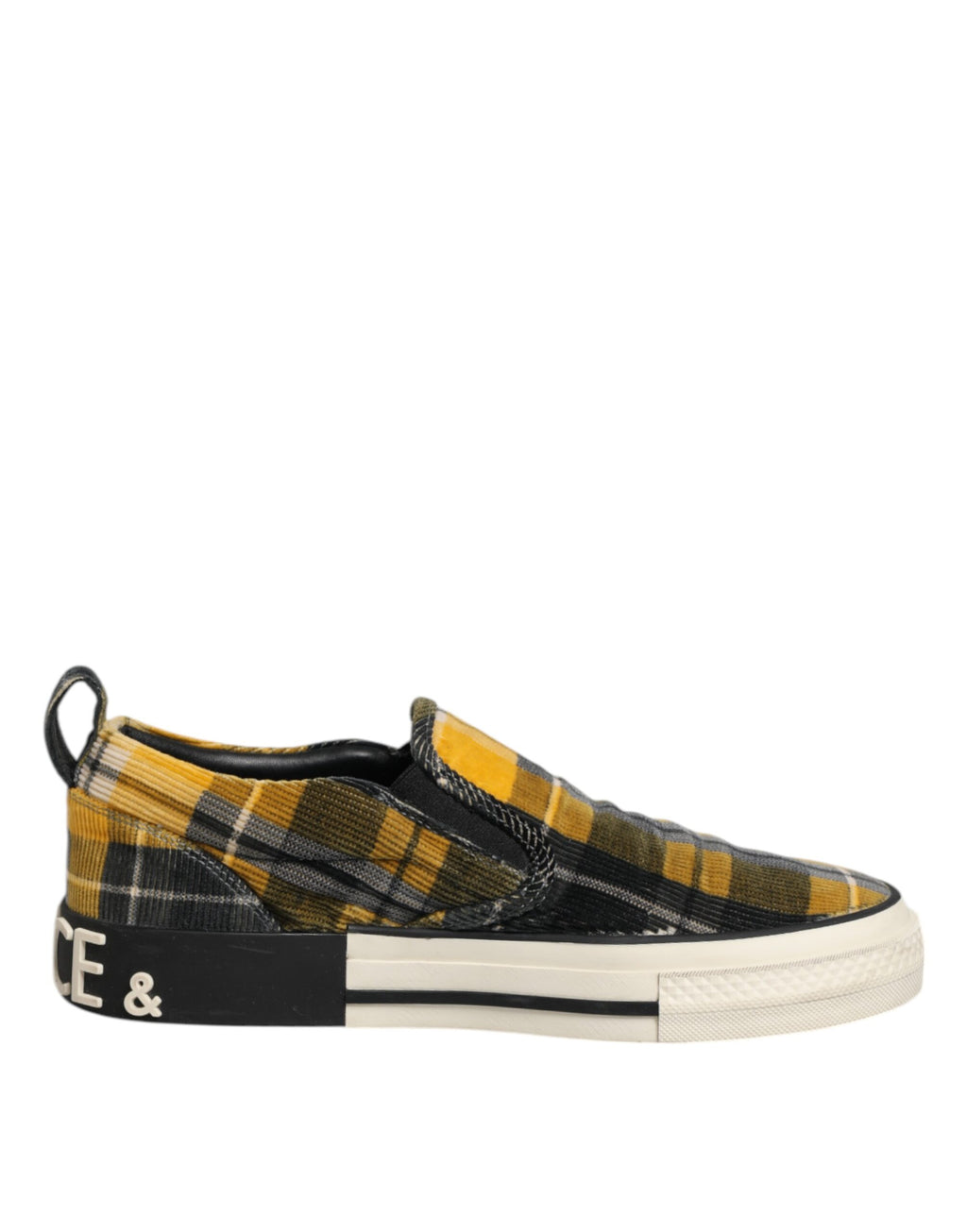 Dolce & Gabbana Multicolor Portofino Tartan Check Sneakers Shoes