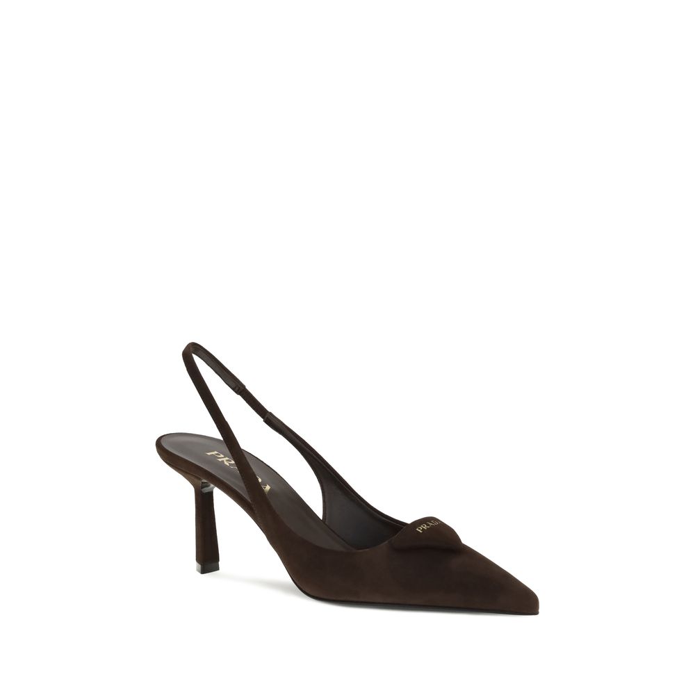 Prada Suede Slingback Pumps