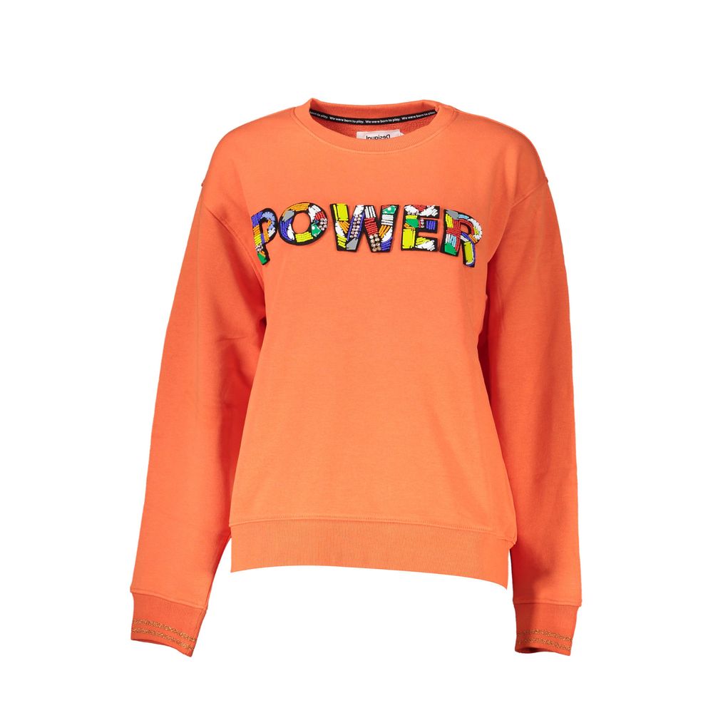 Desigual Orange Cotton Sweater