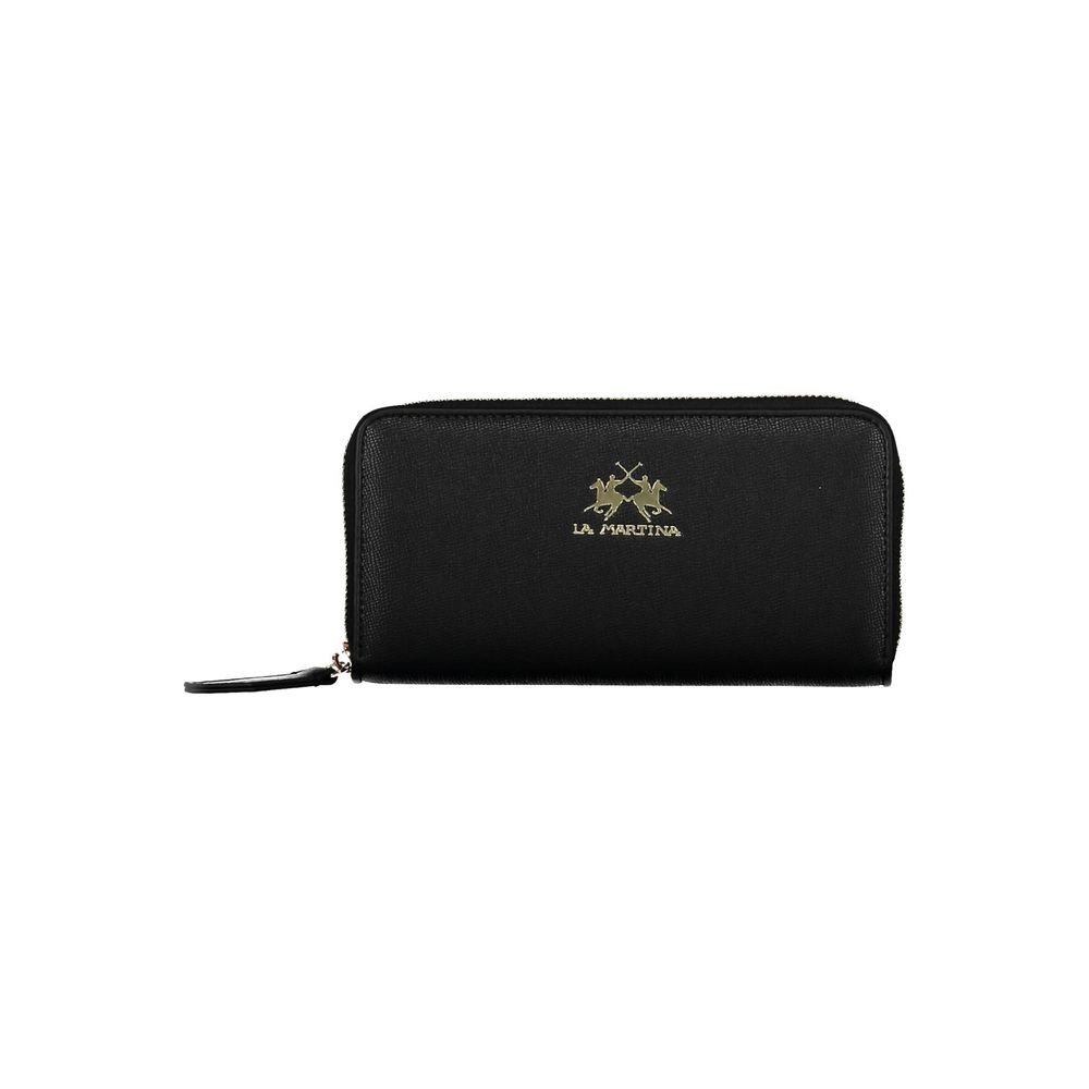 La Martina Black Polyethylene Wallet