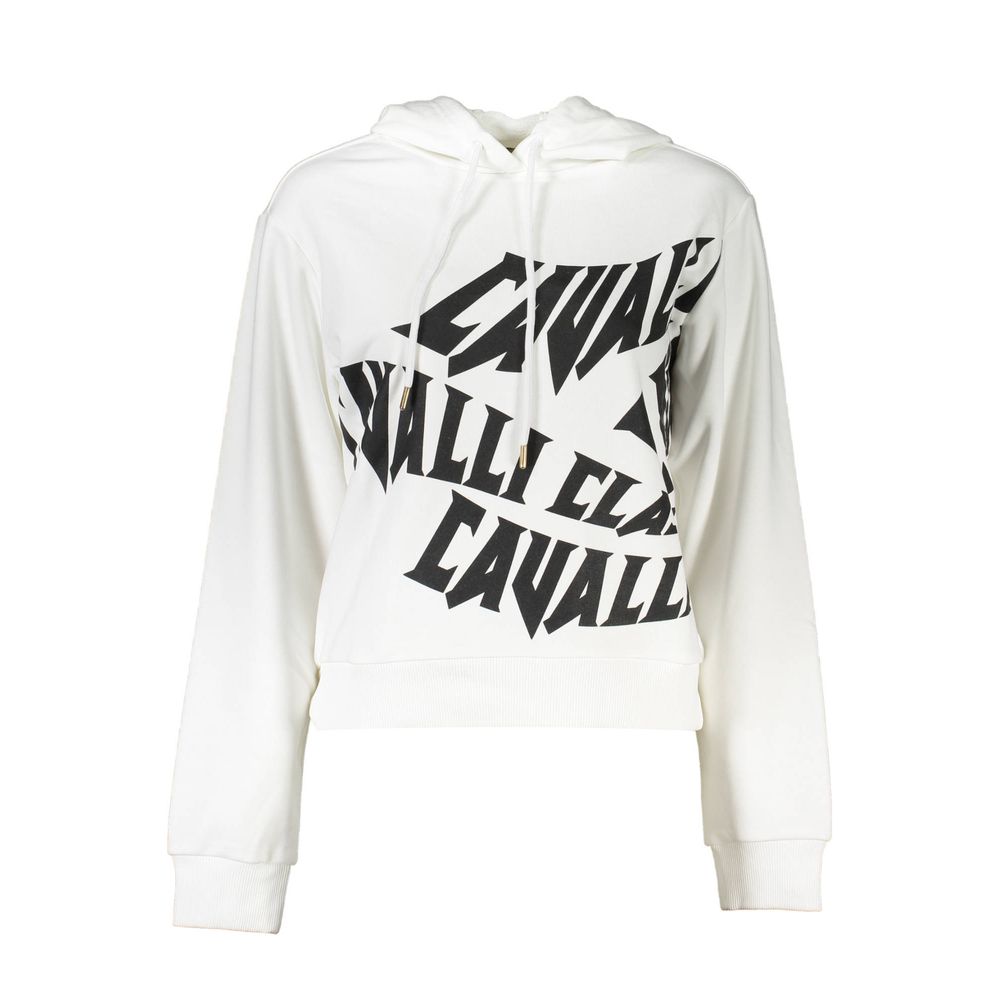 Cavalli Class White Cotton Sweater