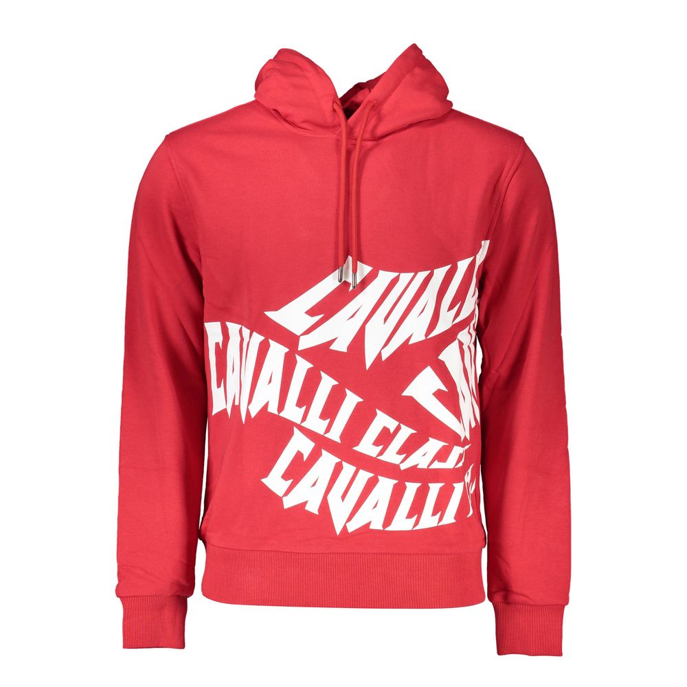 Cavalli Class Red Cotton Sweater
