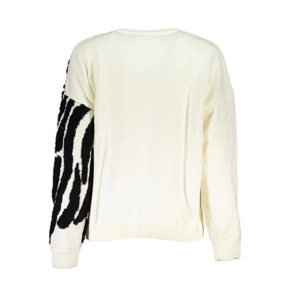 Desigual White Cotton Sweater