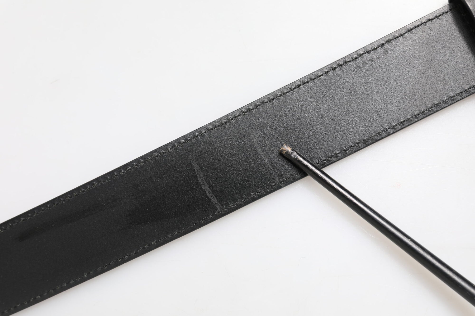 Dolce & Gabbana Black Leather Classic Metal Logo Buckle Belt