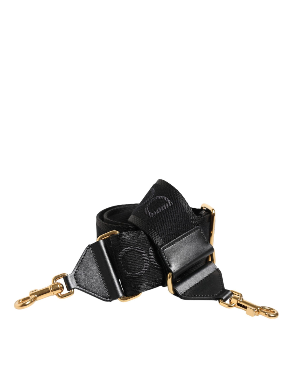 Dolce & Gabbana Black Solid Viscose Bag Shoulder Strap