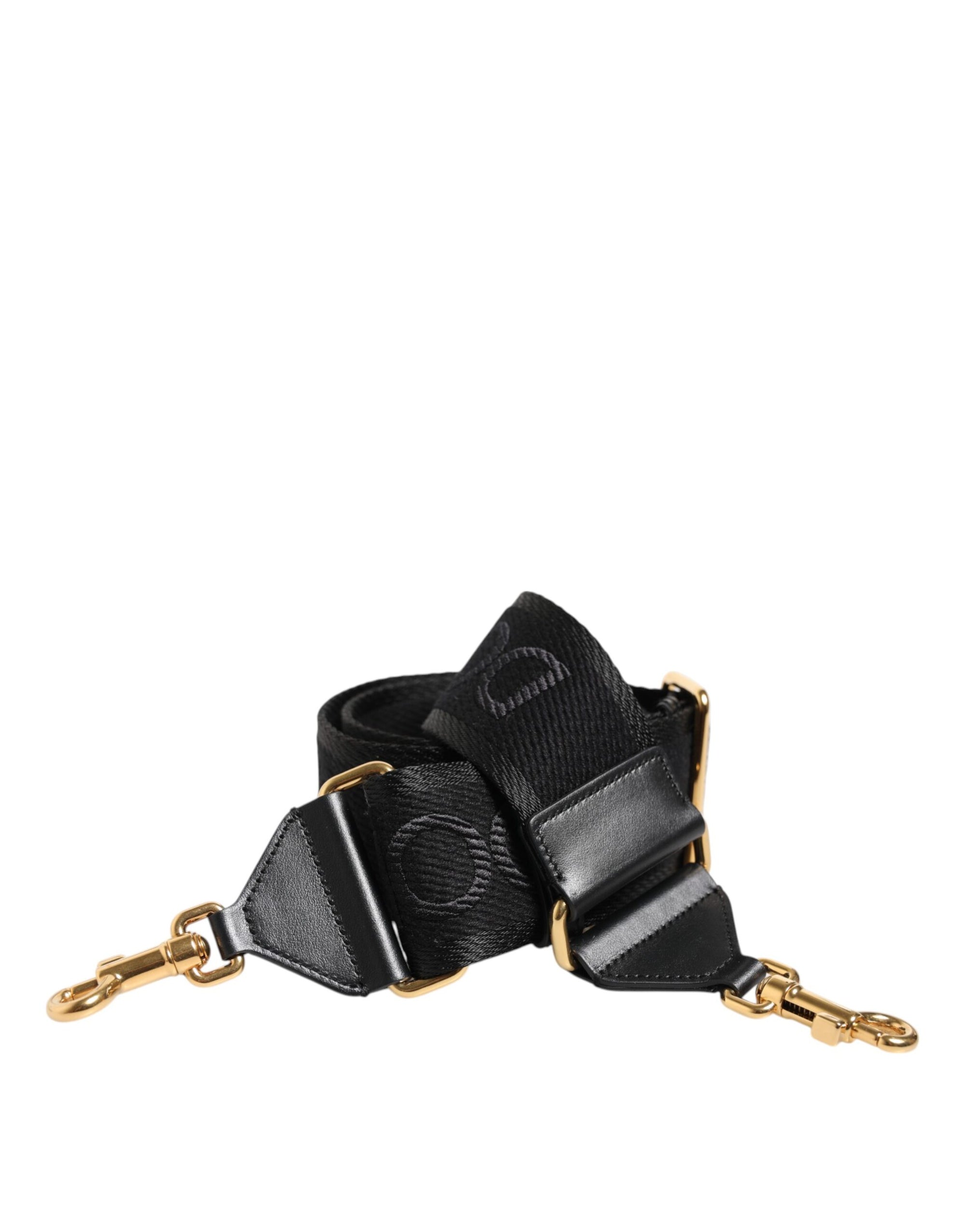 Dolce & Gabbana Black Solid Viscose Bag Shoulder Strap