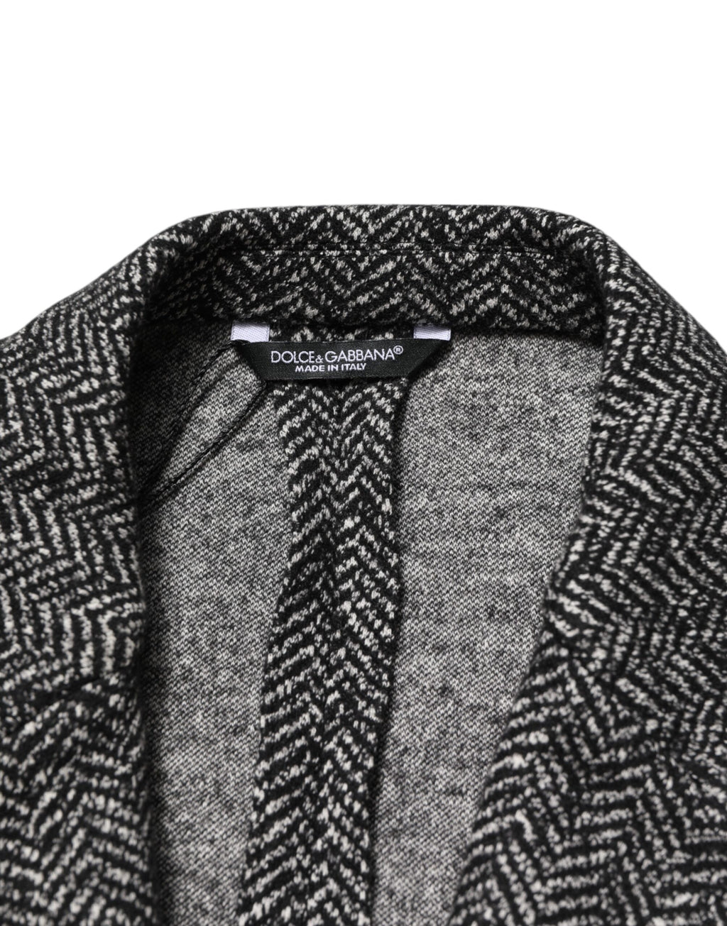 Dolce & Gabbana Black White Double Breasted Men Suit Blazer