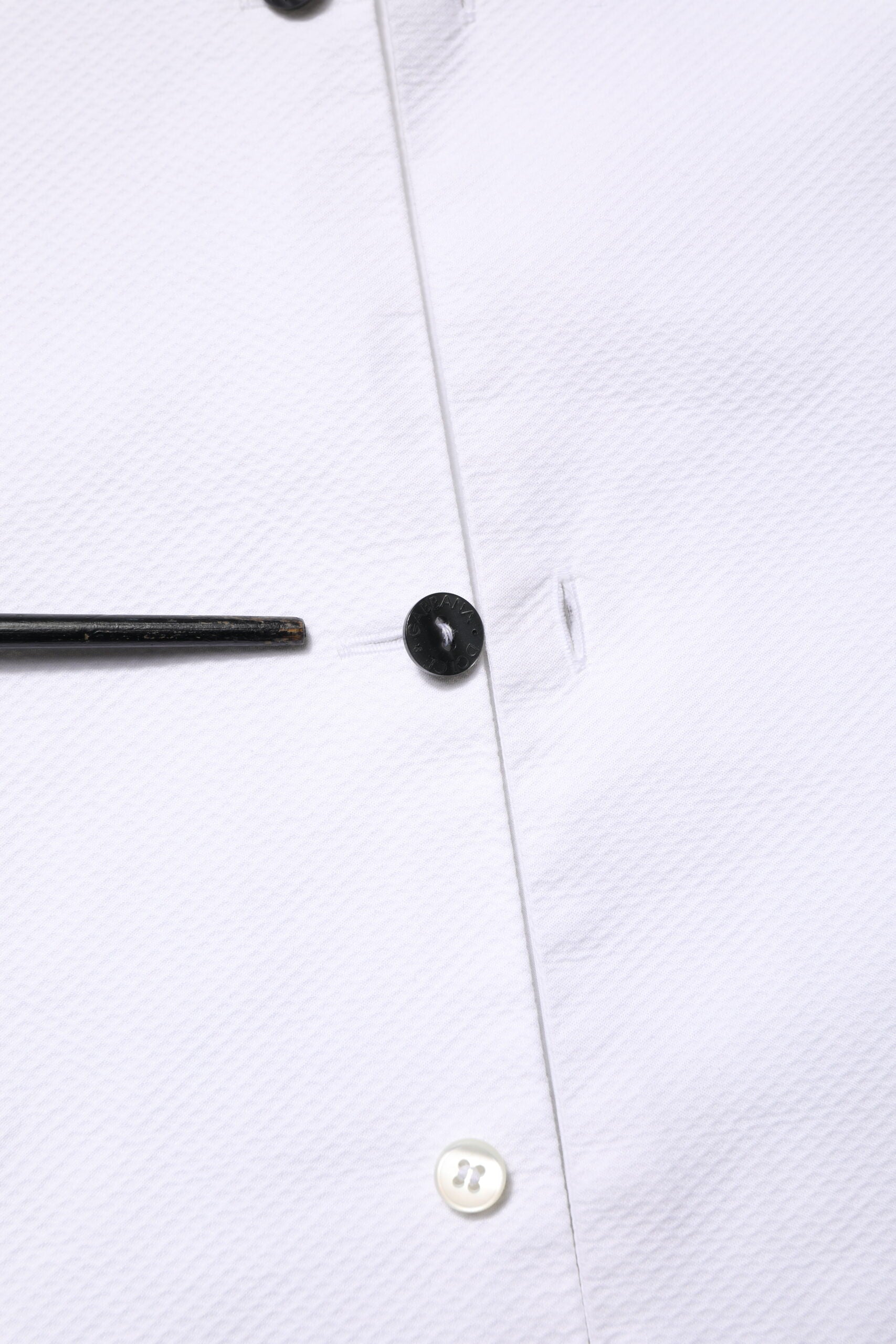 Dolce & Gabbana White Bib Cotton Poplin GOLD Men Formal Shirt