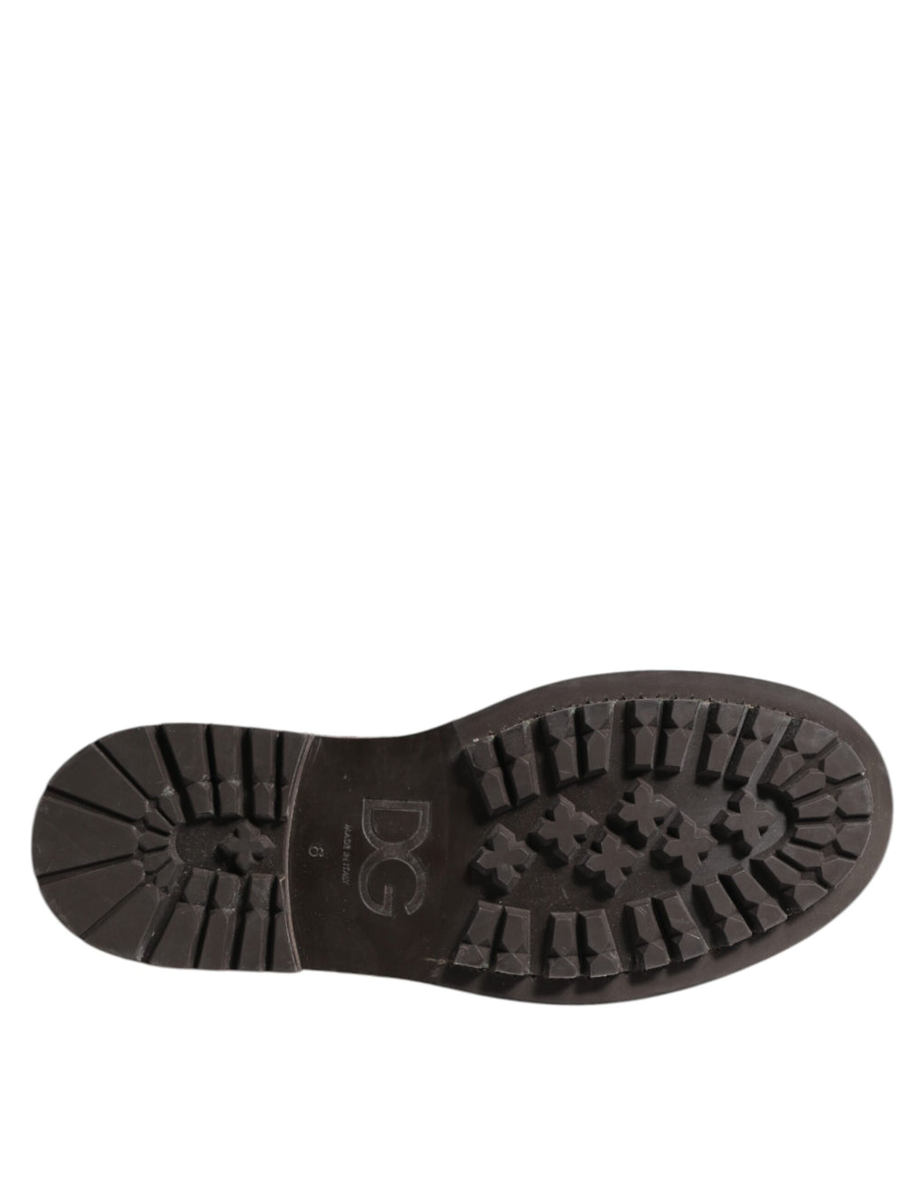 Dolce & Gabbana Brown Leather Distressed Brogue Lace Up Shoes