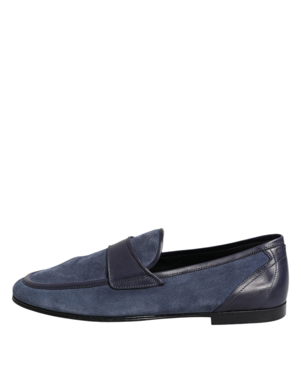 Dolce & Gabbana Blue Suede Leather Loafers Moccasin Shoes