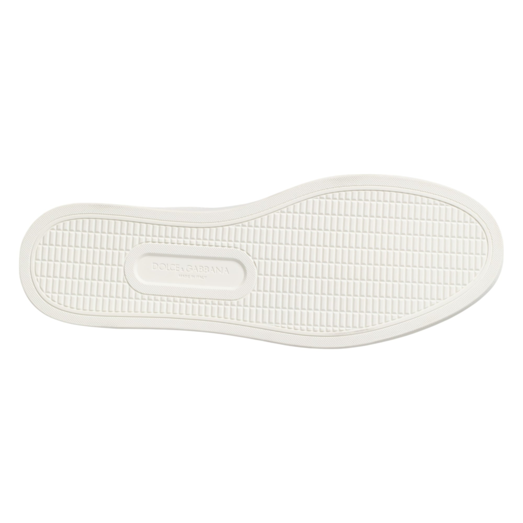 Dolce & Gabbana White Brown Leather Low Top Sneakers Shoes