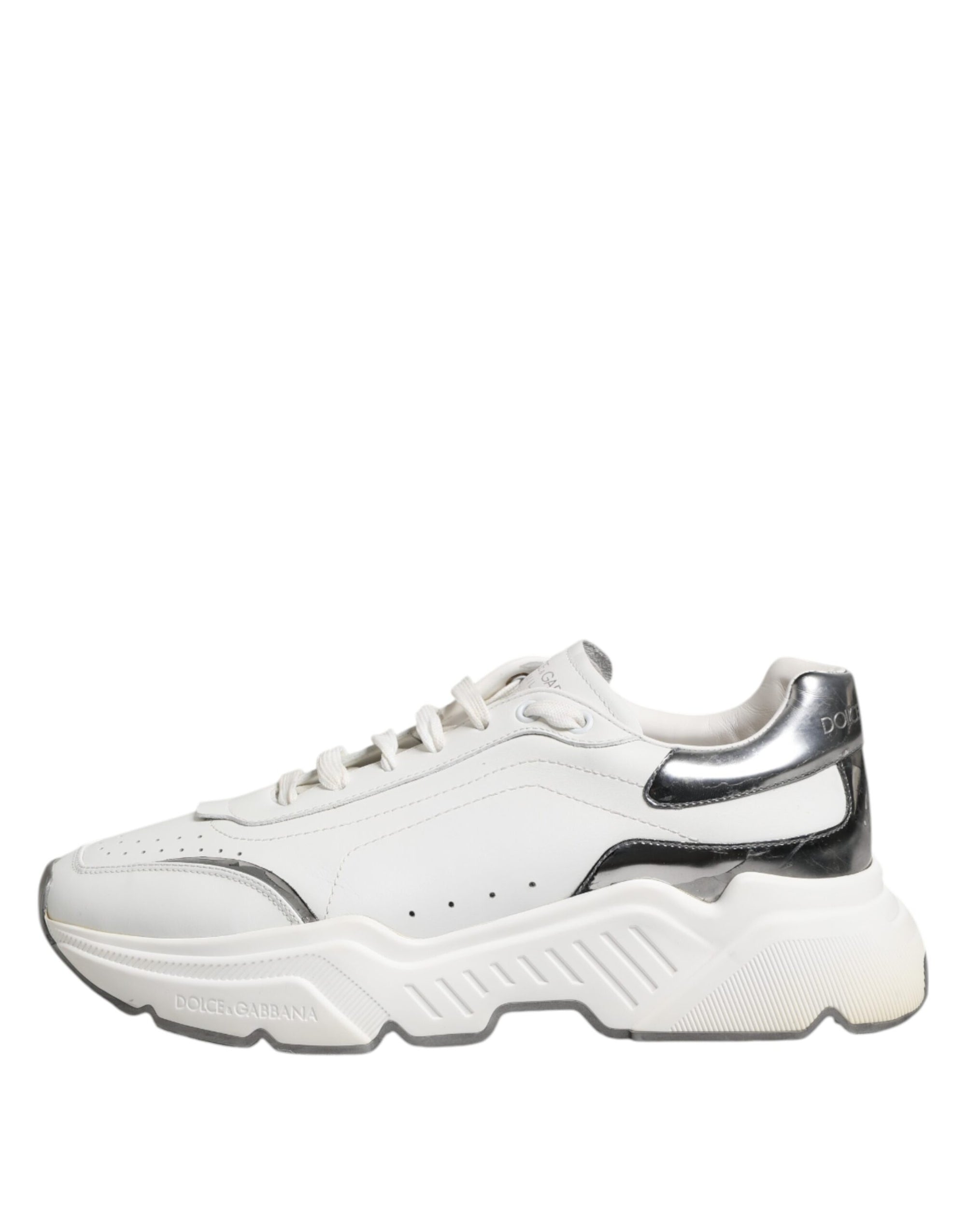 Dolce & Gabbana White Daymaster Leather Low Top Sneakers Shoes