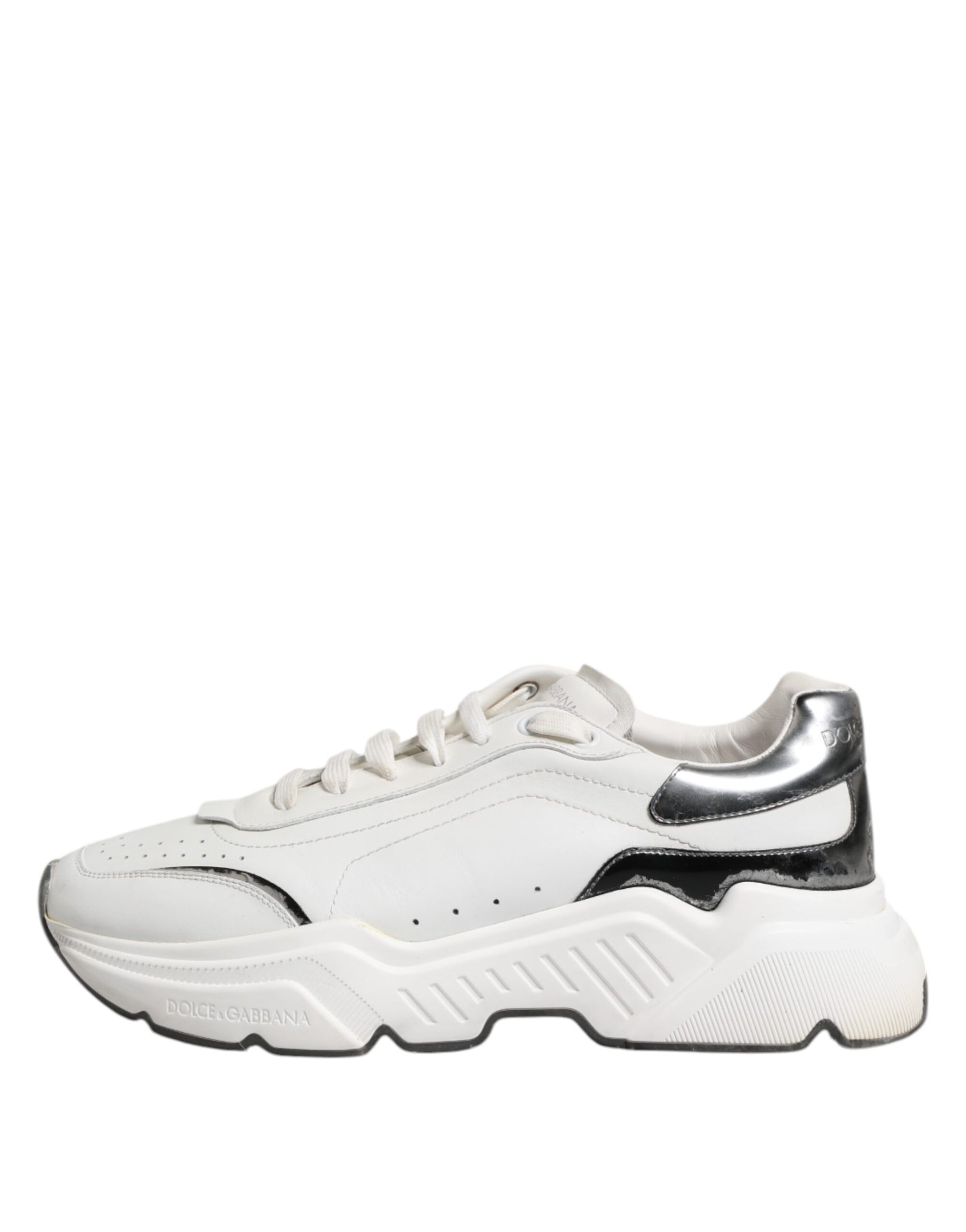 Dolce & Gabbana White Daymaster Leather Low Top Sneakers Shoes