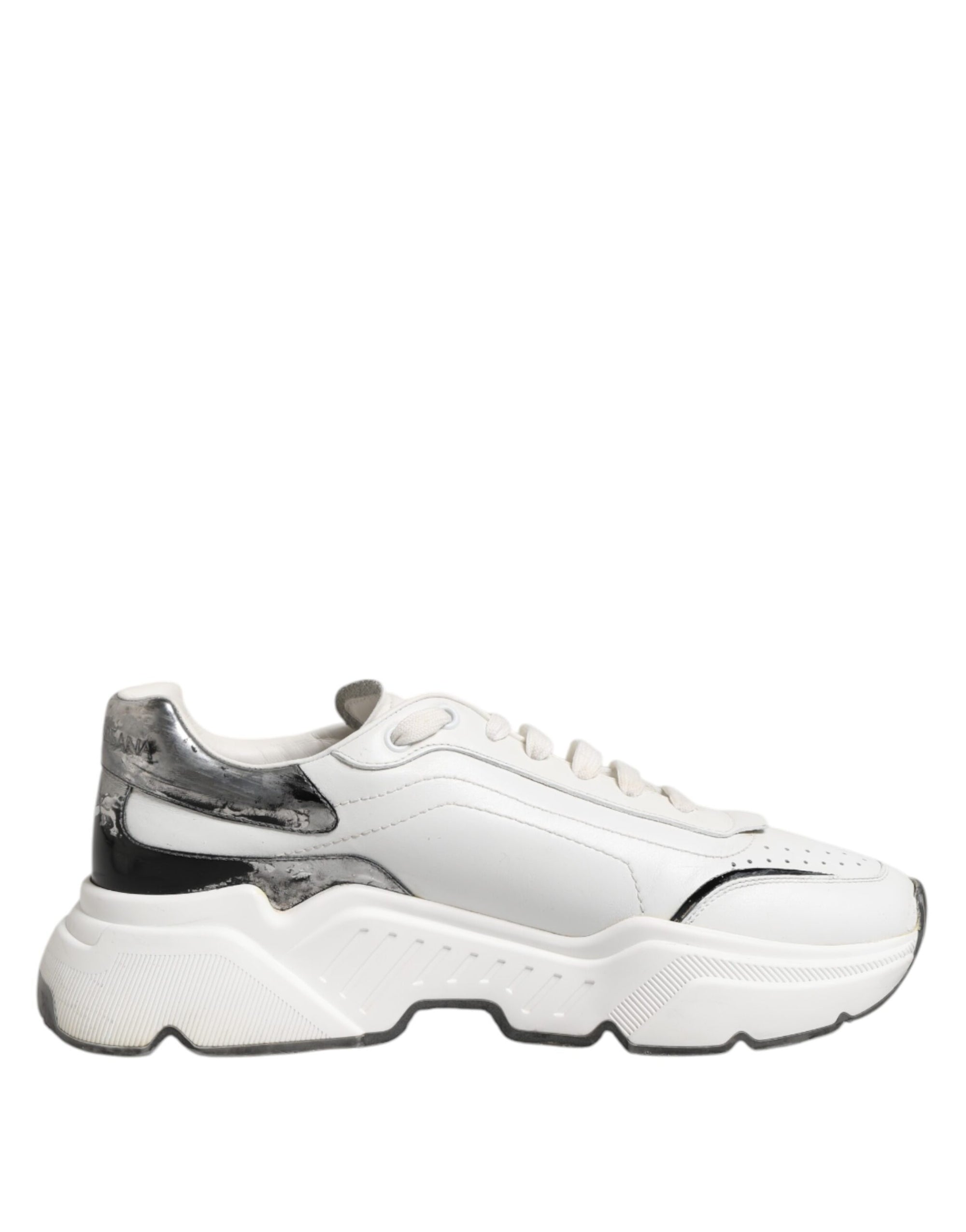 Dolce & Gabbana White Daymaster Leather Low Top Sneakers Shoes