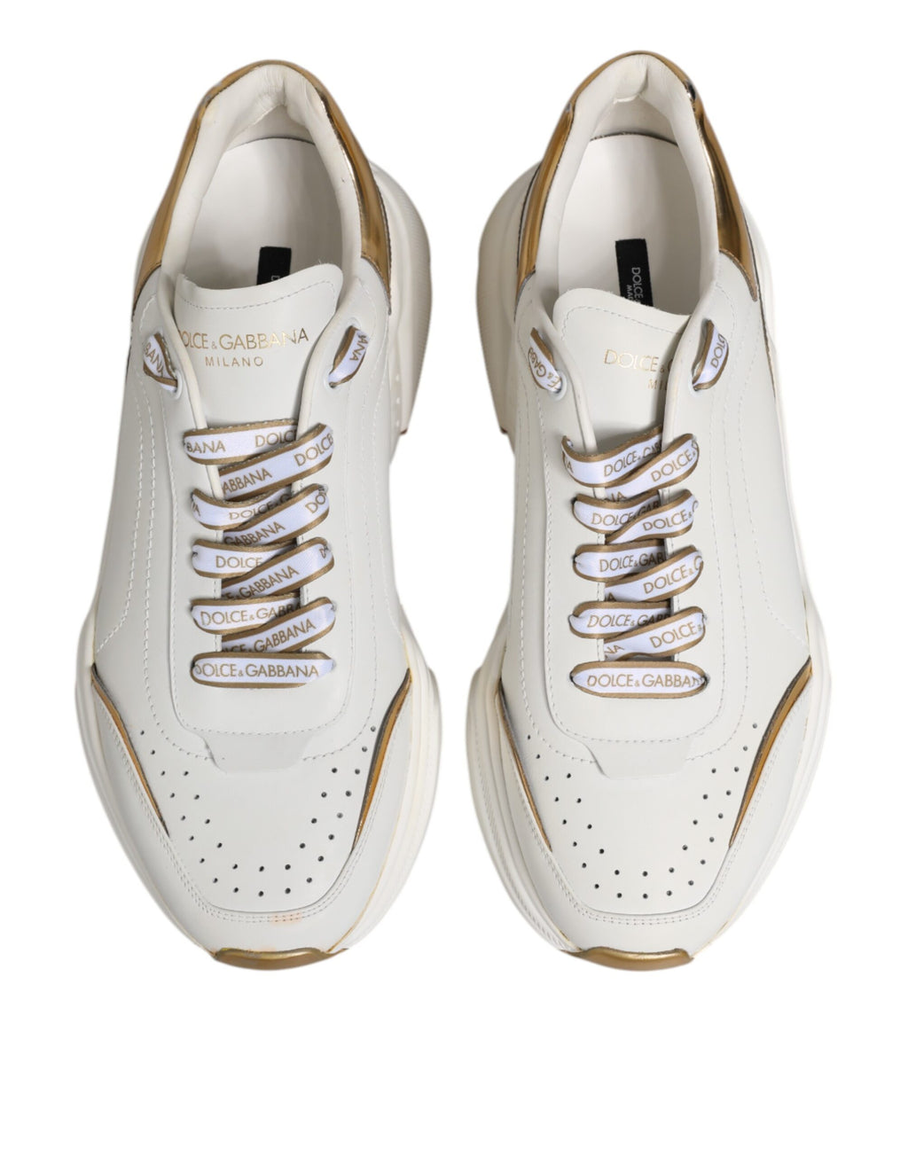 Dolce & Gabbana White Logo Daymaster Low Top Sneakers Shoes