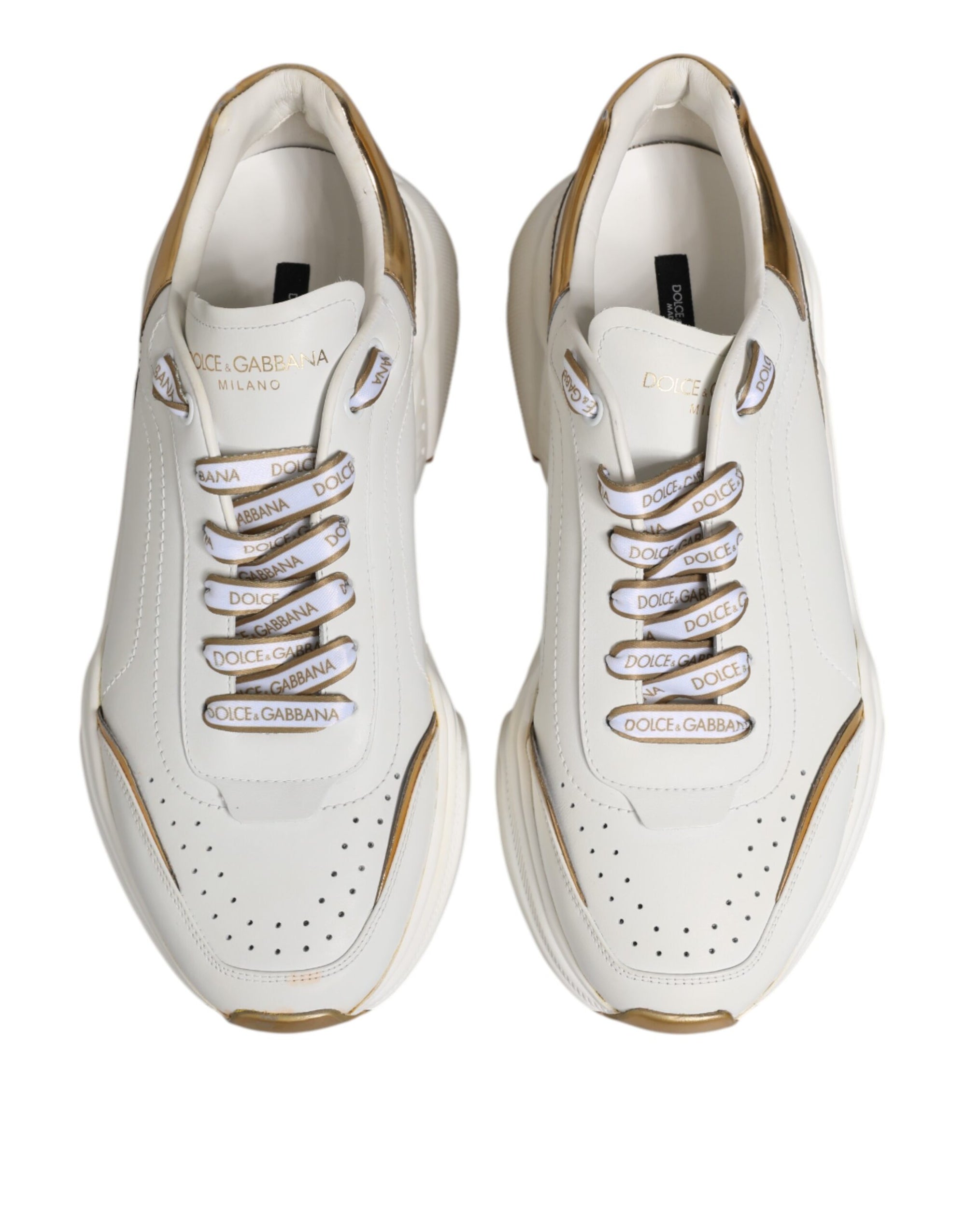 Dolce & Gabbana White Logo Daymaster Low Top Sneakers Shoes