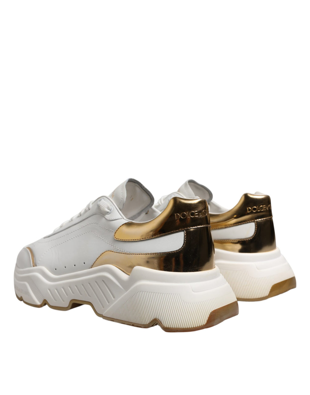 Dolce & Gabbana White Daymaster Leather Low Top Sneakers Shoes