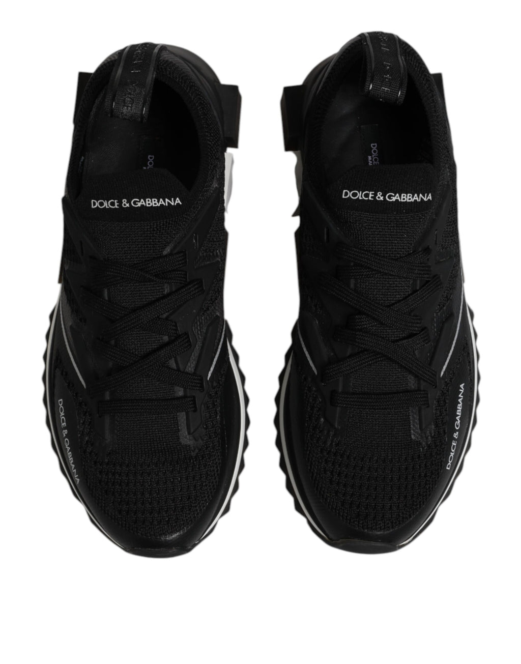 Dolce & Gabbana Black SORRENTO Lace Up Men Sneakers Shoes